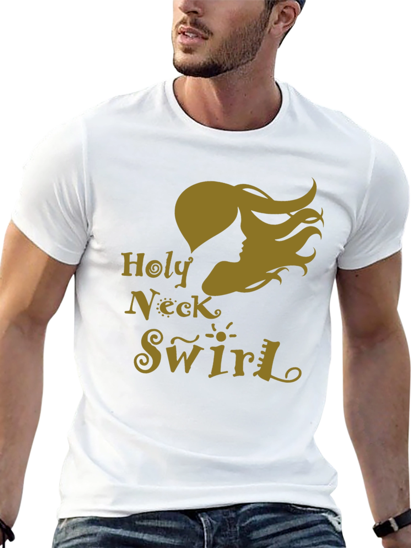 Holy Neck Swirl Graphic T-Shirt