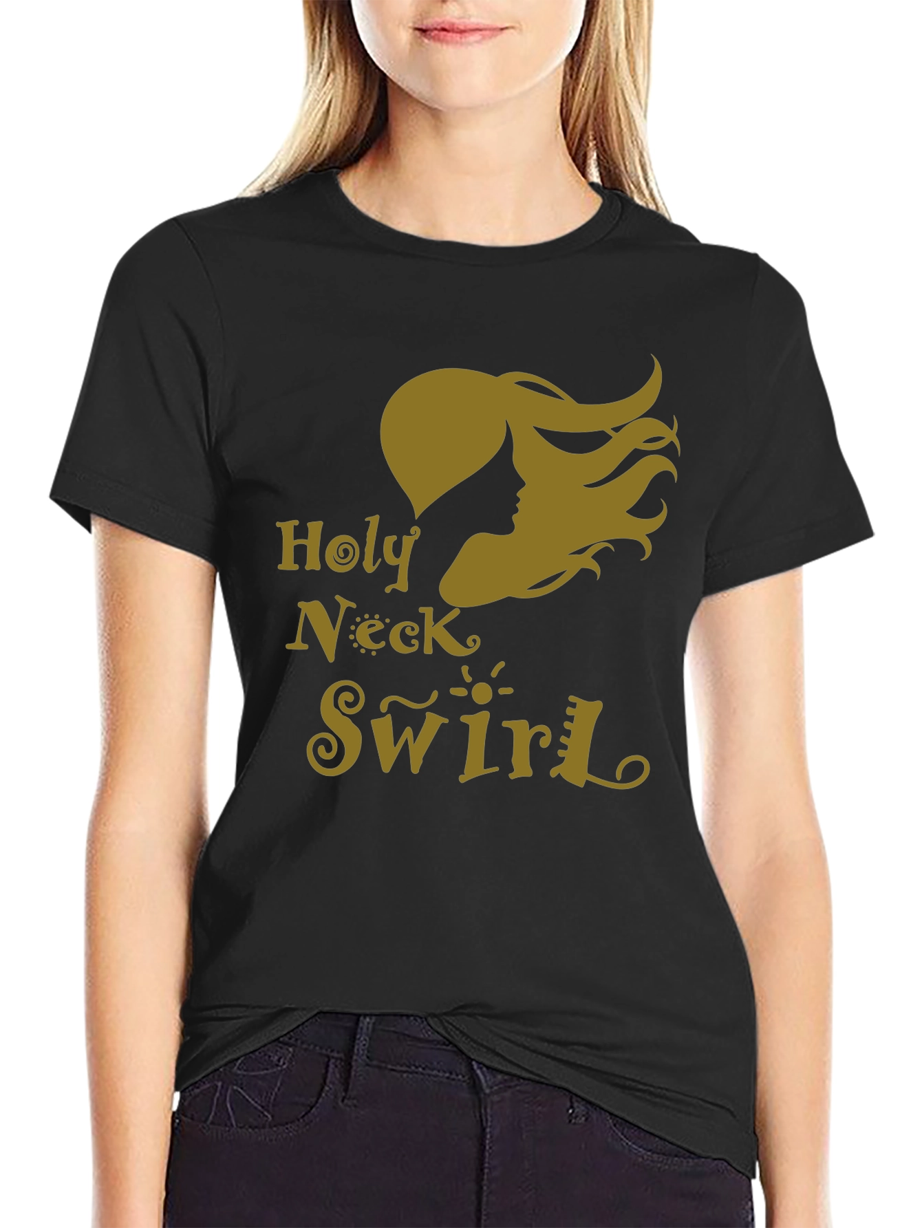 Holy Neck Swirl Graphic T-Shirt
