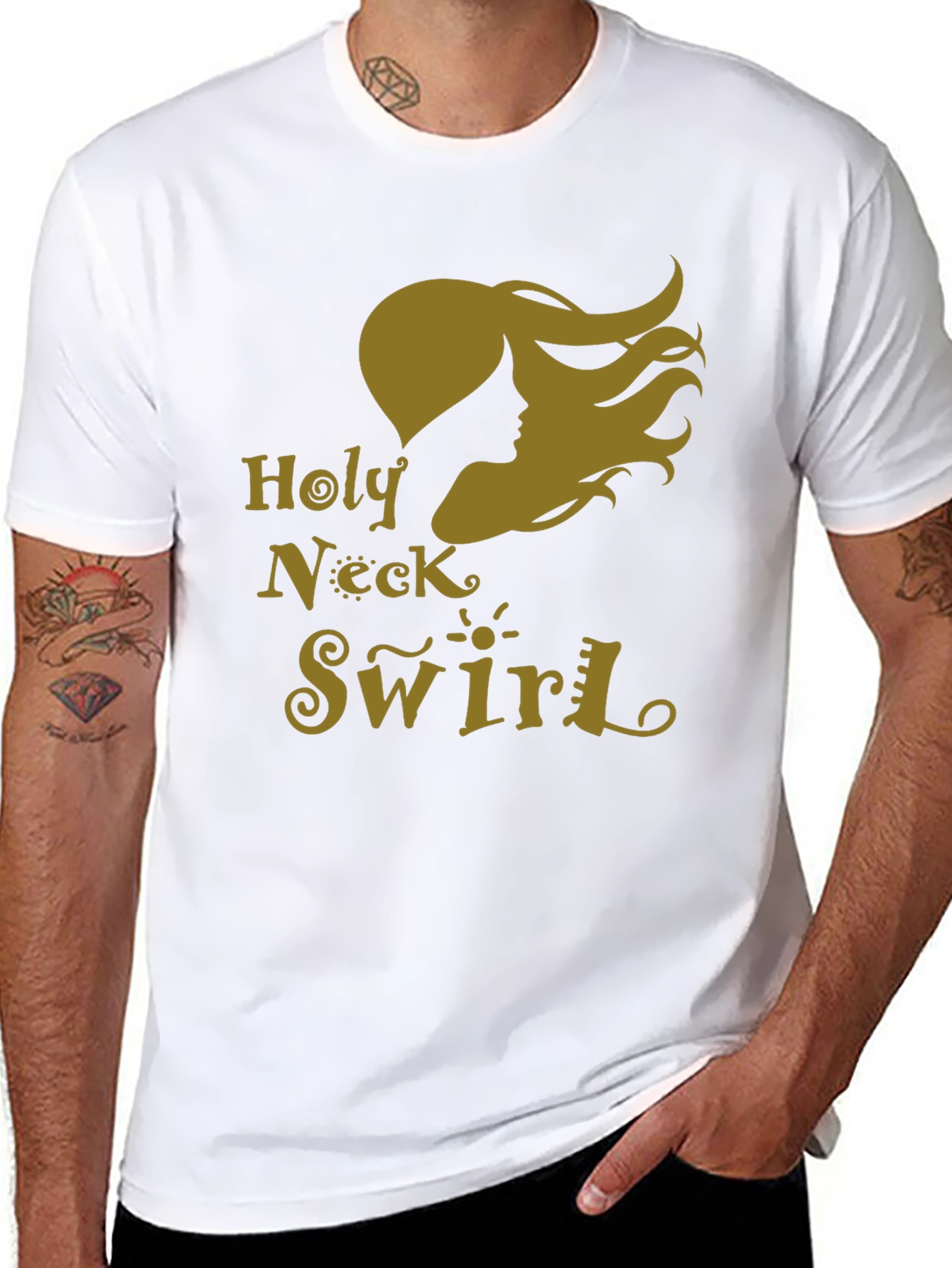 Holy Neck Swirl Graphic T-Shirt
