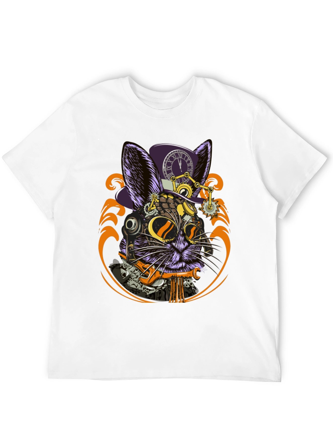 Steampunk Rabbit Graphic Tee - Unique Design