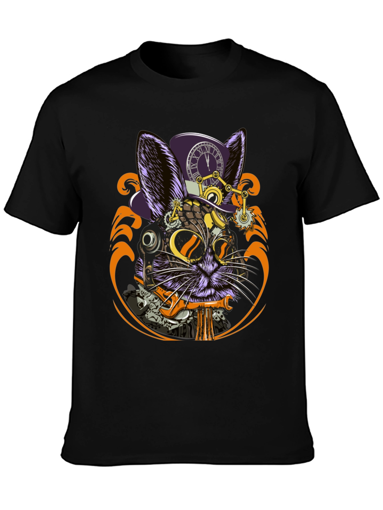 Steampunk Rabbit Graphic Tee - Unique Design