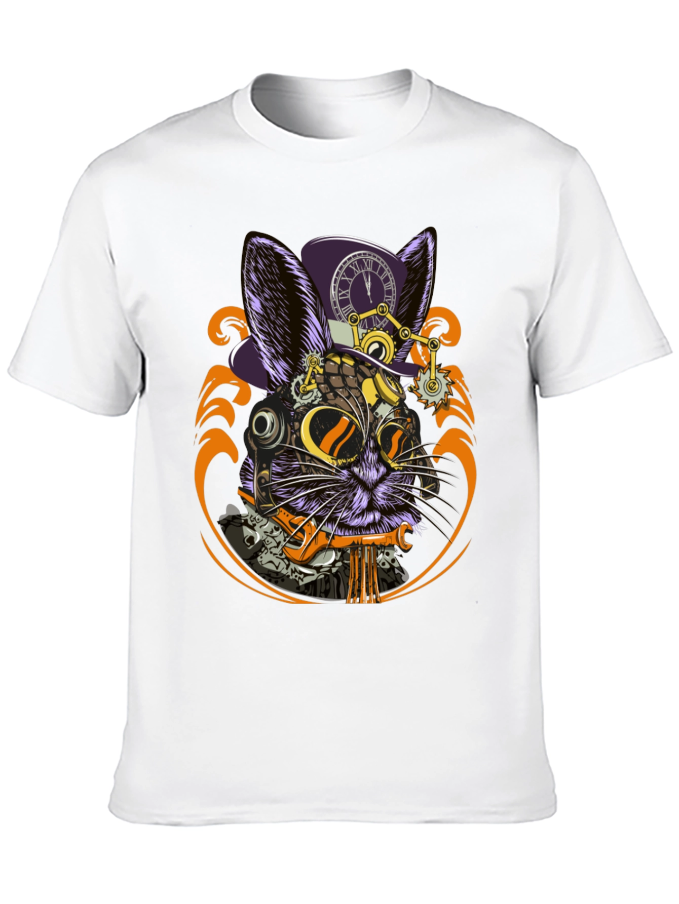 Steampunk Rabbit Graphic Tee - Unique Design