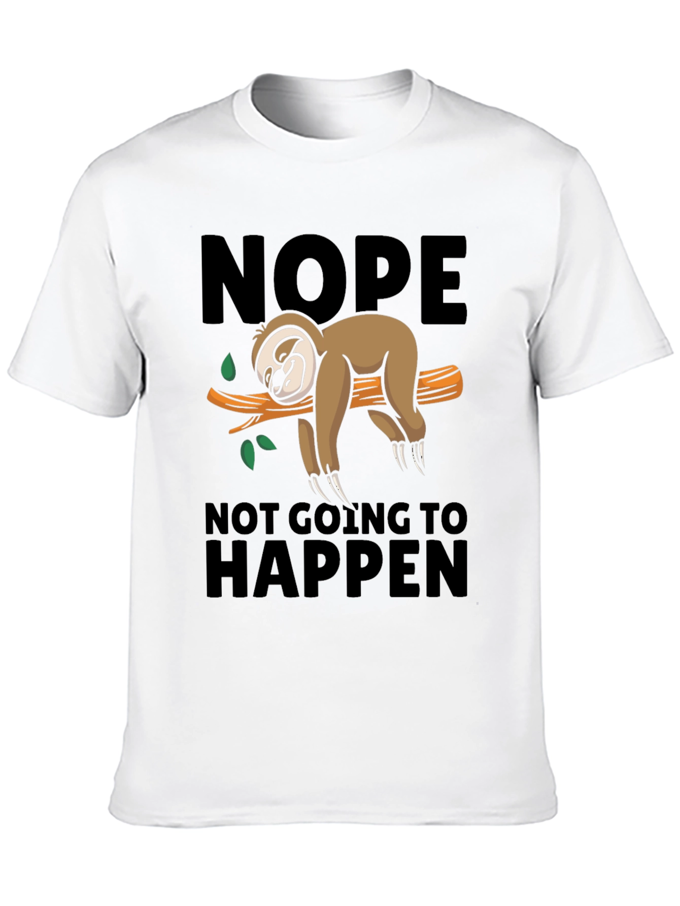 Nope Sloth T-Shirt - Lazy Day Comfort