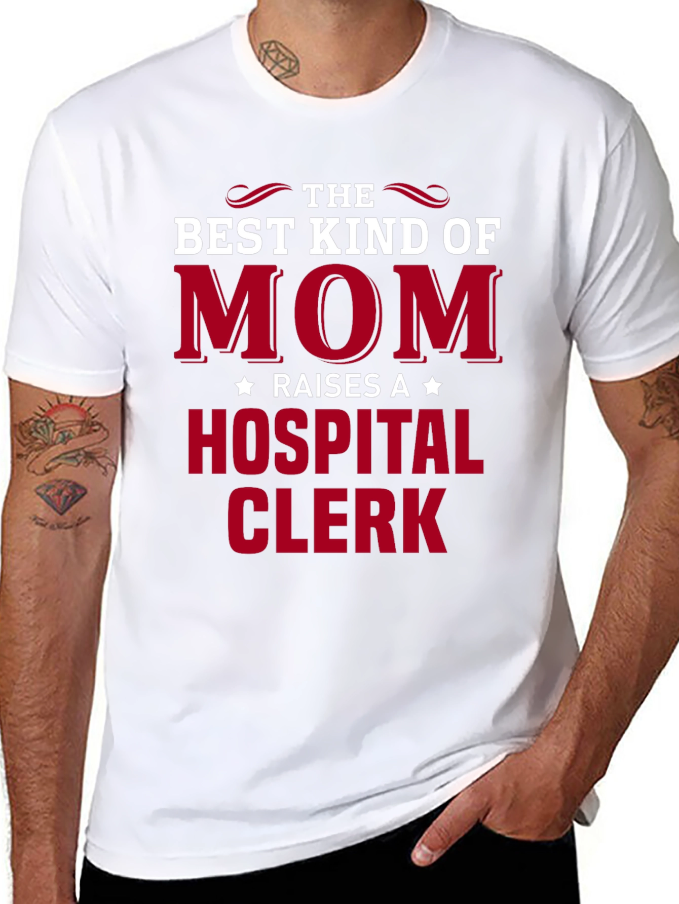 Best Mom Raises a Hospital Clerk T-Shirt