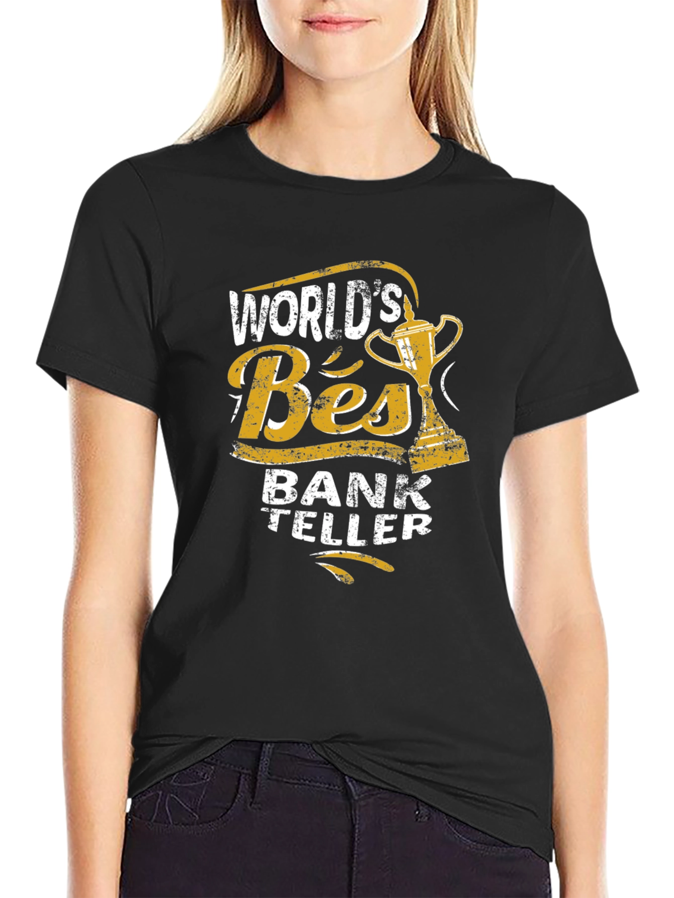 Worlds Best Bank Teller Black T-Shirt
