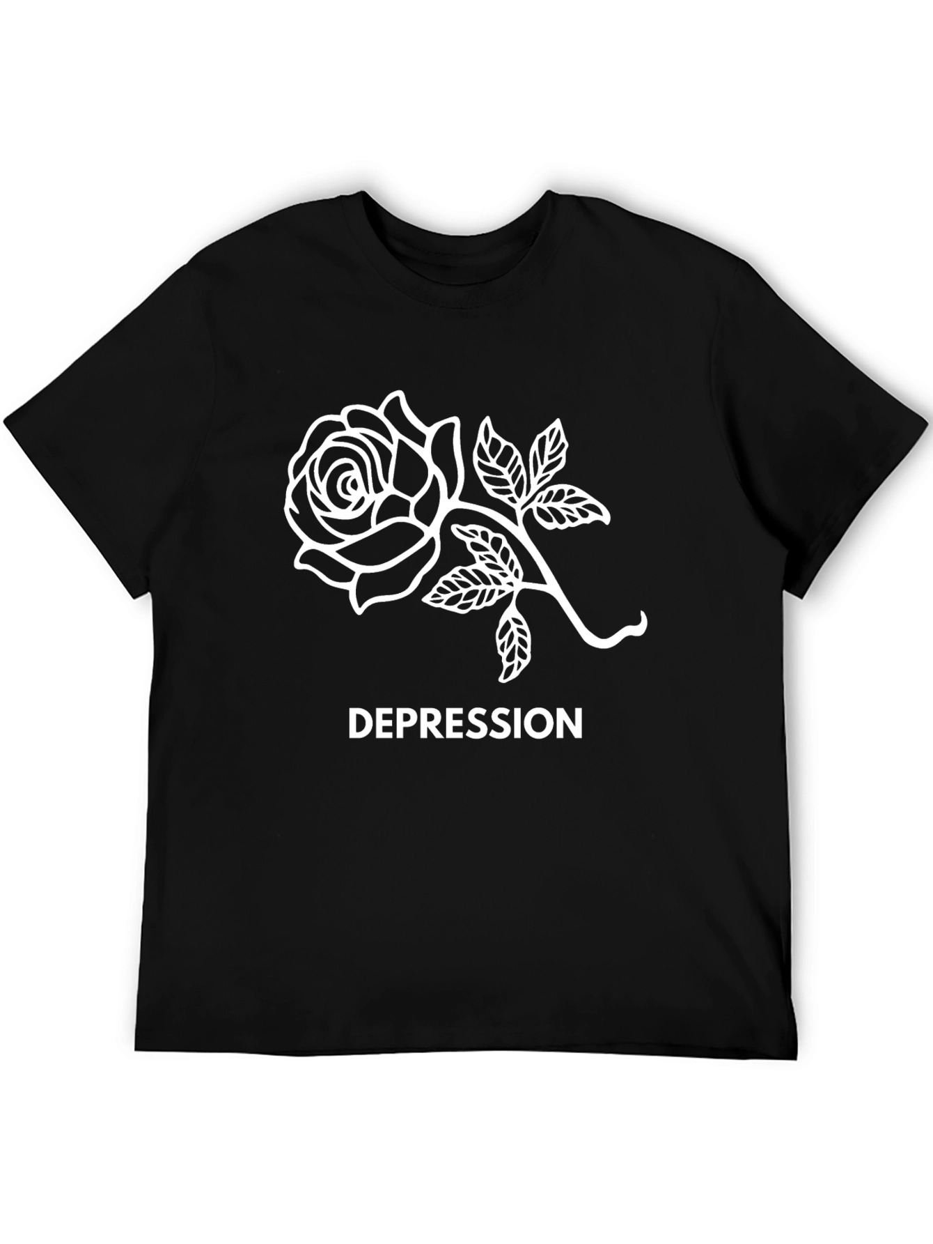 Rose Depression Graphic Tee - Stylish Comfort