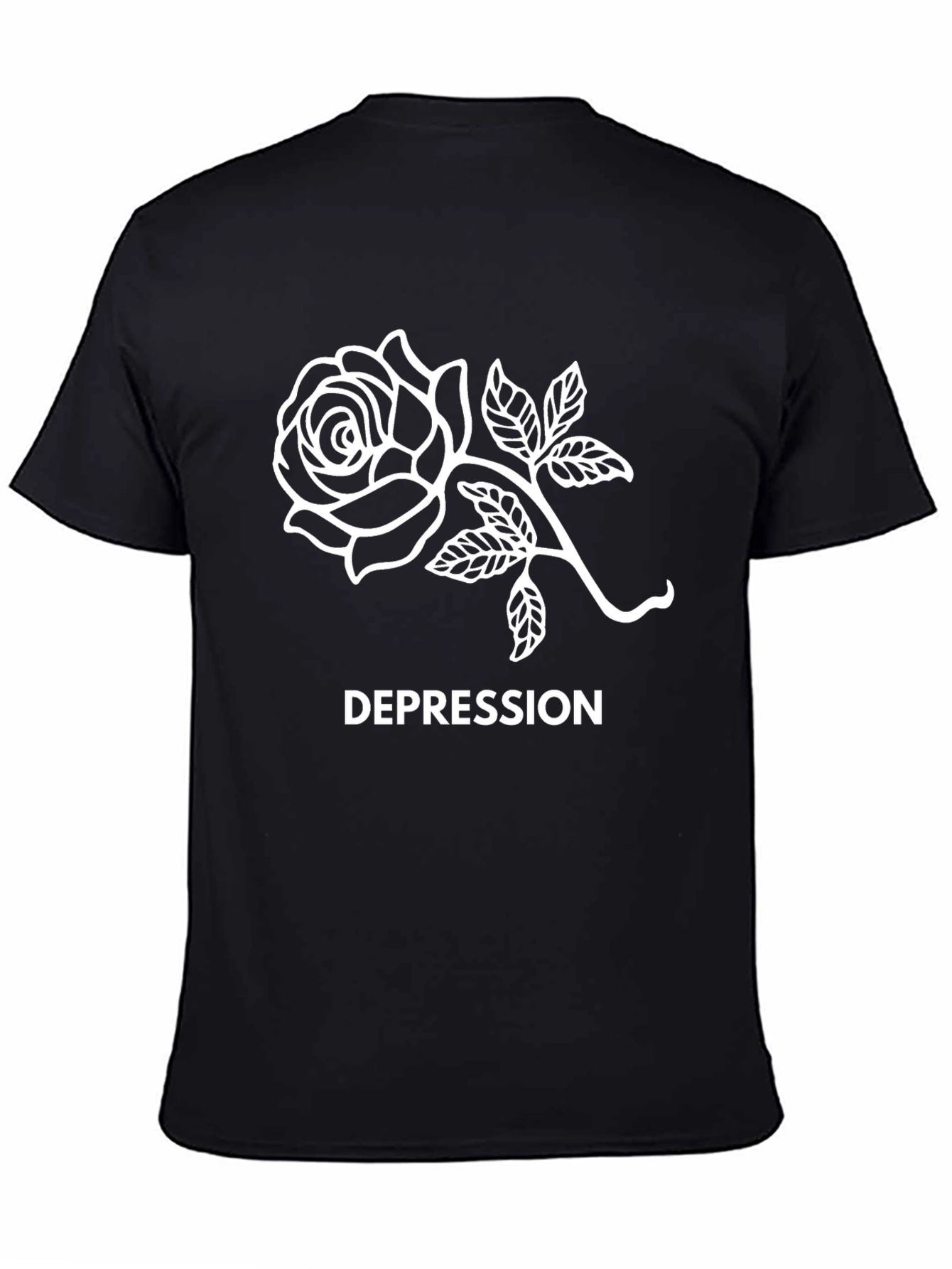 Rose Depression Graphic Tee - Stylish Comfort