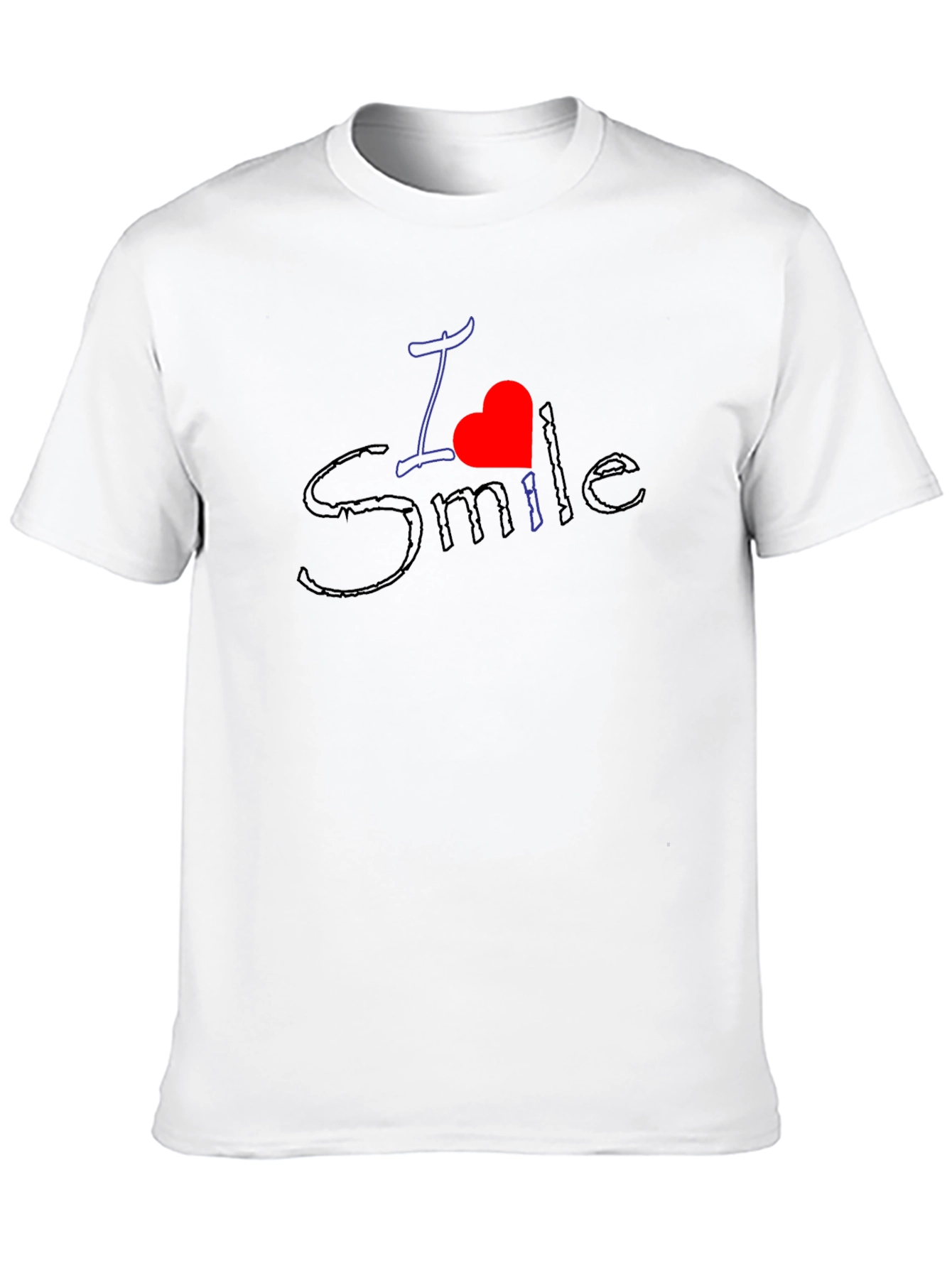 I Heart Smile - Black Crew Neck Tee