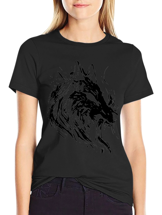 Black Wolf Graphic Tee - Stylish & Unique