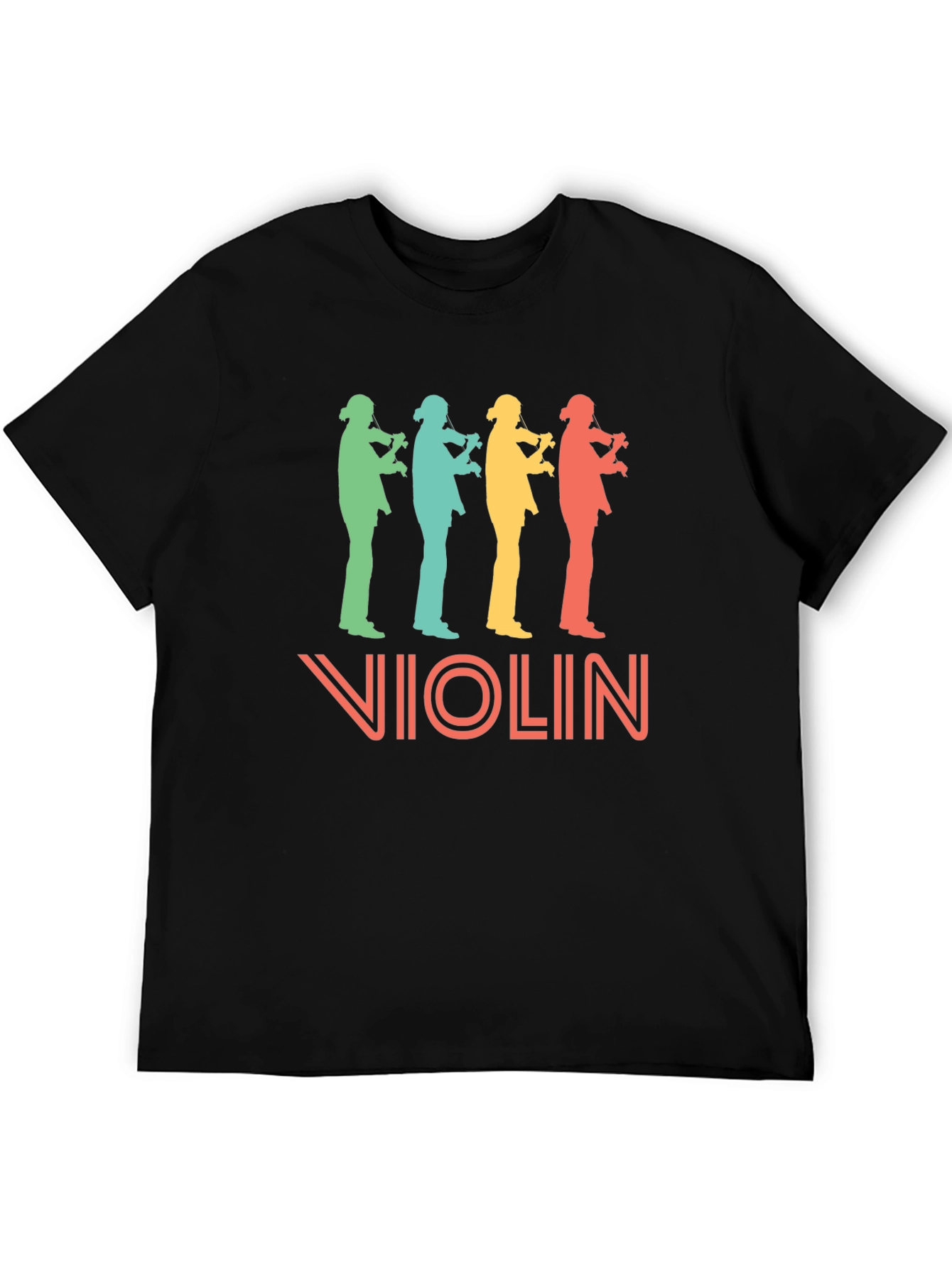 Retro Violin Player T-Shirt - Music Lover Tee