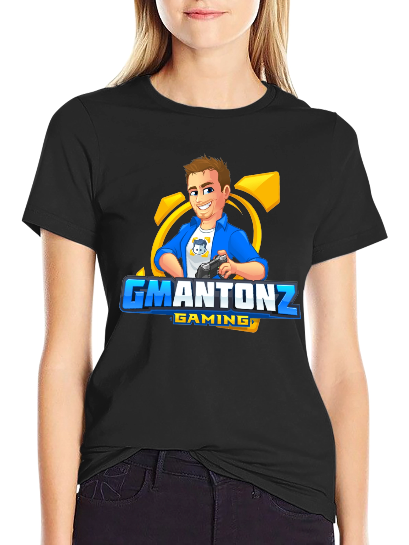 GMANTONZ Gaming Black T-Shirt