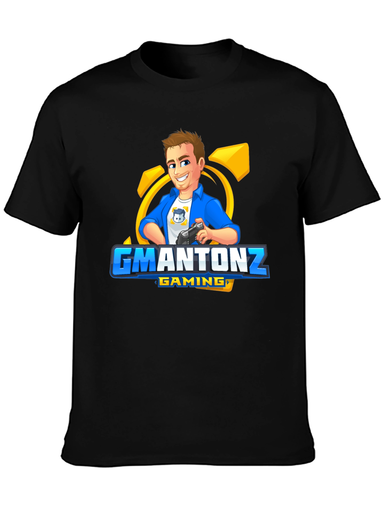 GMANTONZ Gaming Black T-Shirt