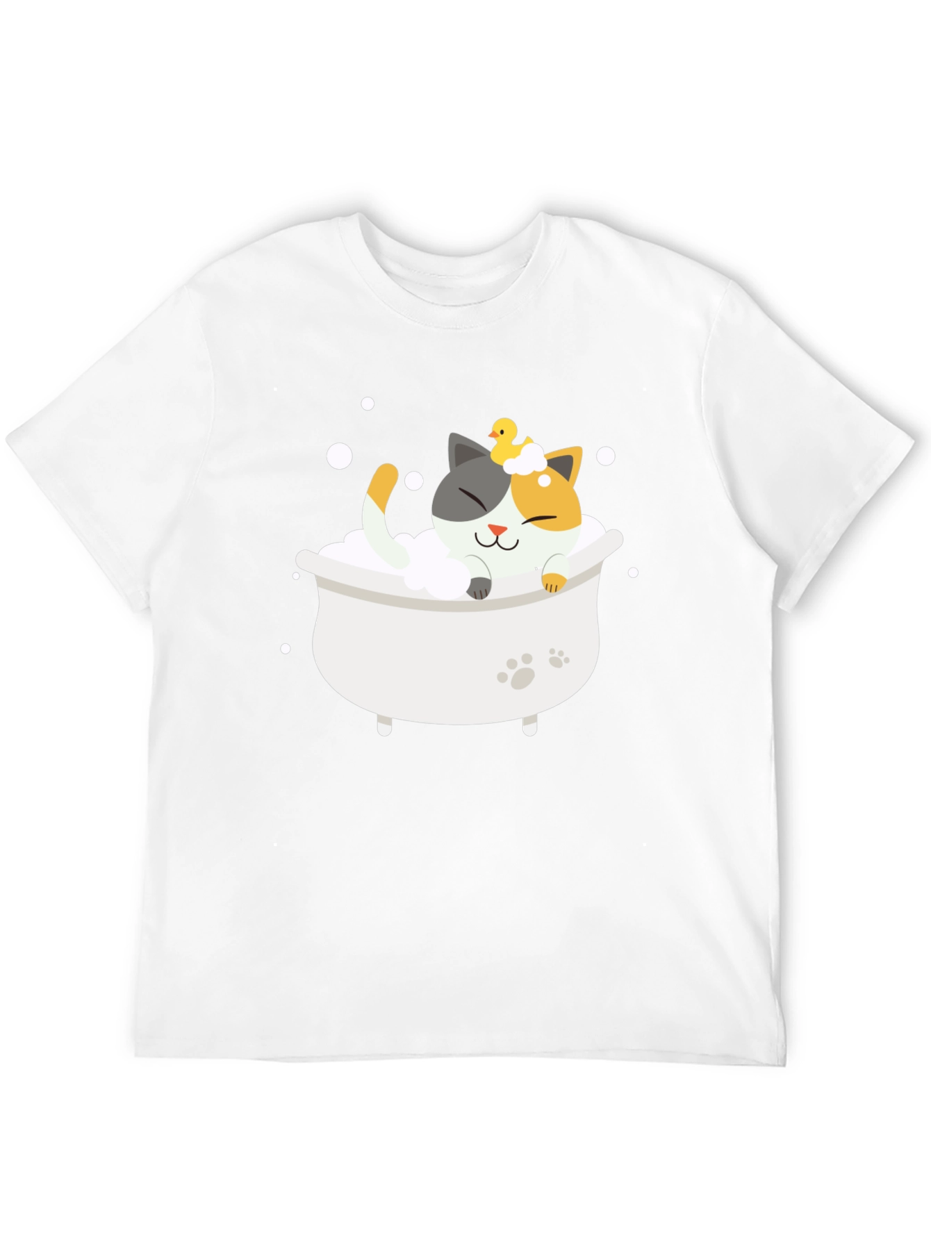 Cute Cat Bath T-Shirt - Relax in Style!