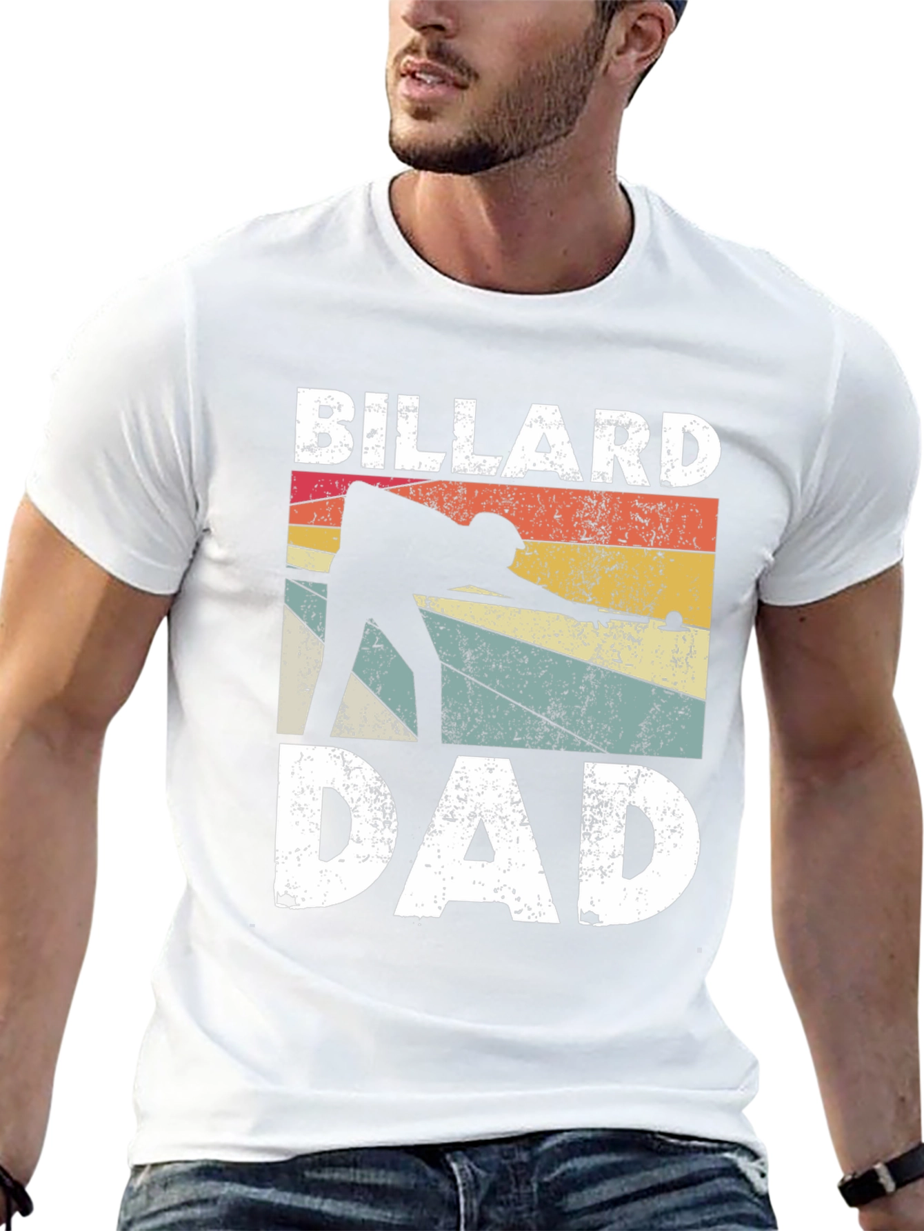 Billiard Dad T-Shirt - Retro Pool Player Design