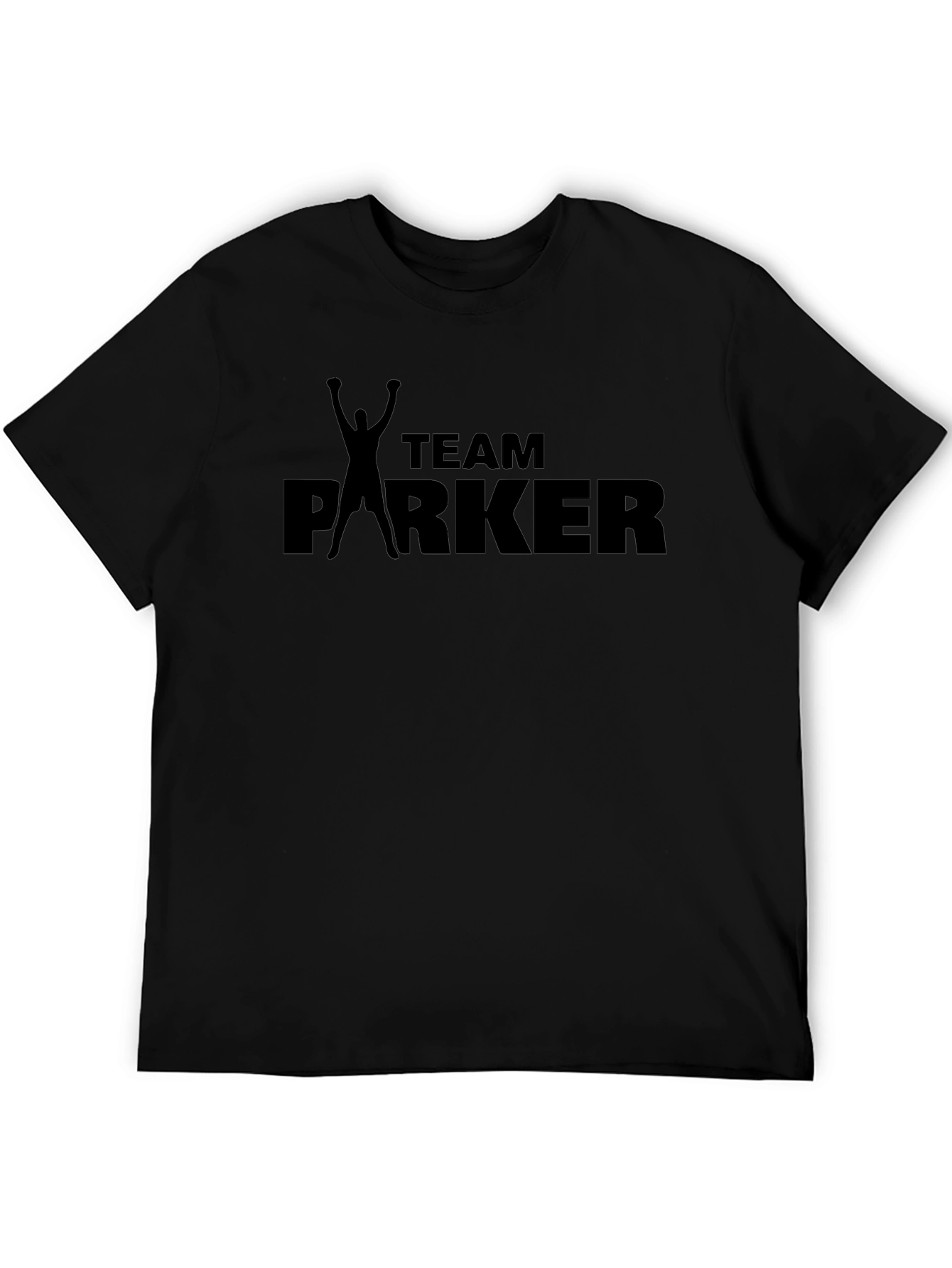 Team Parker Graphic Print Mens Black T-Shirt