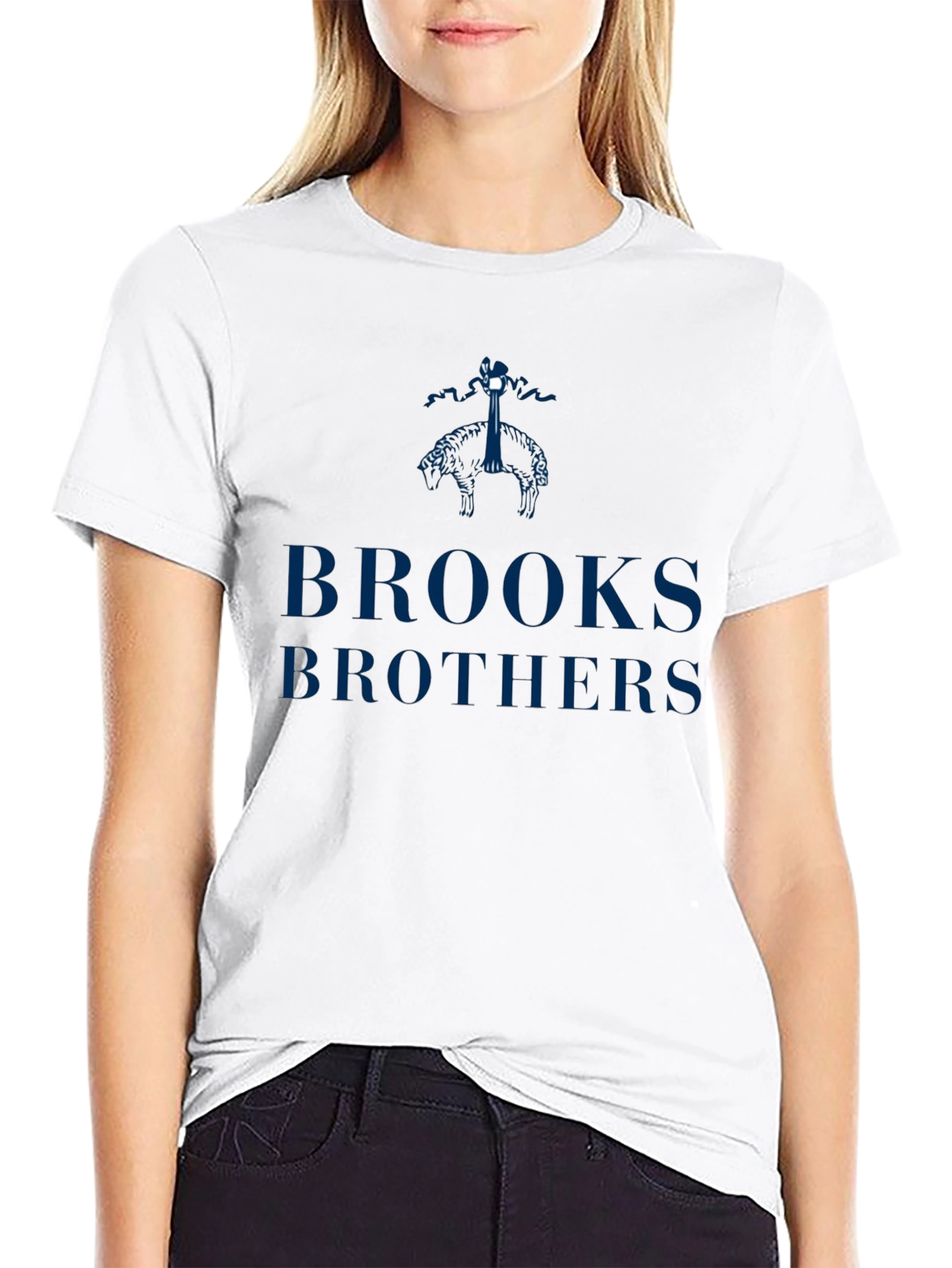 Brooks Brothers Black Graphic T-Shirt