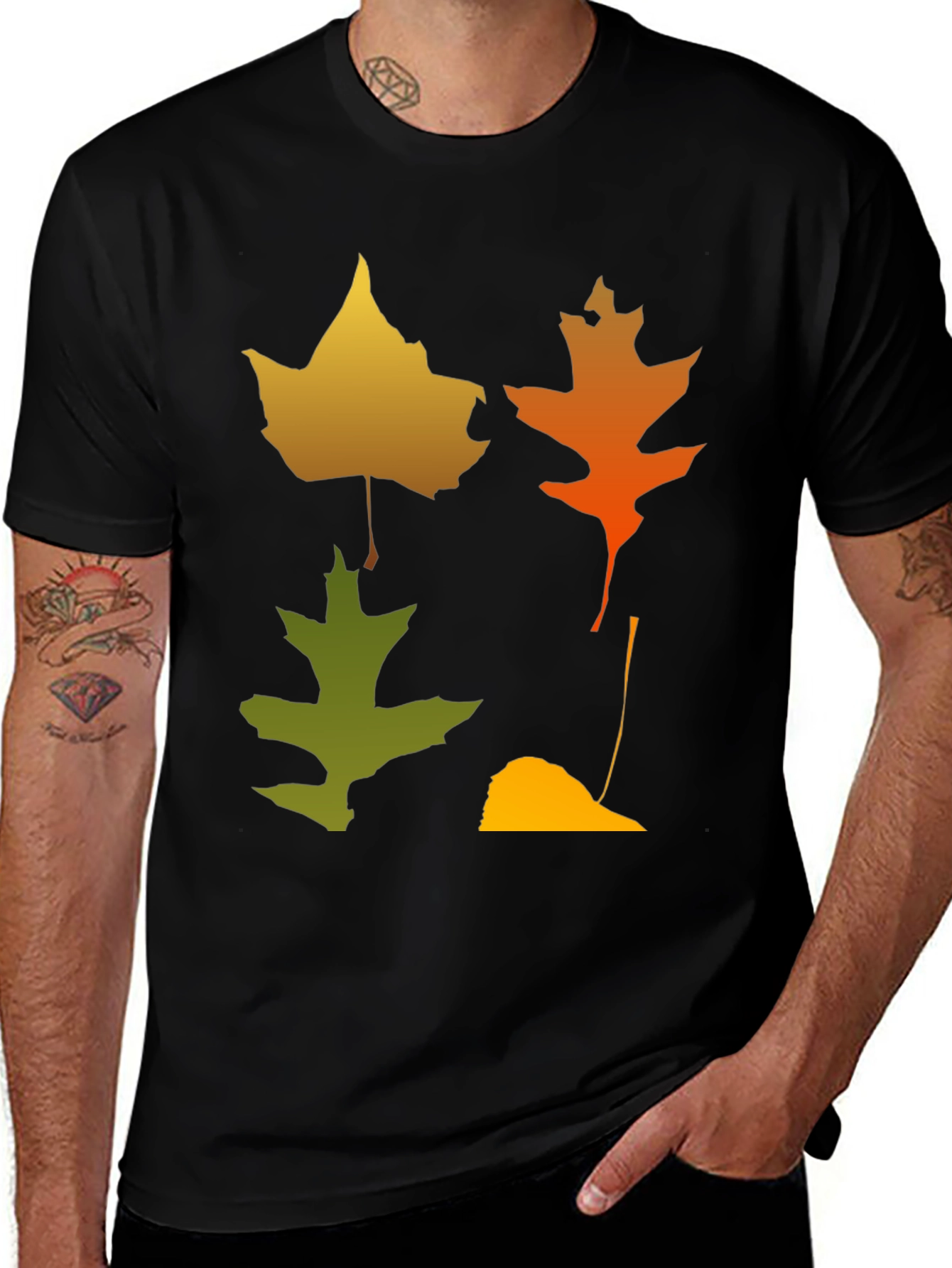 Fall Leaves Graphic Tee - Autumn Style Shirt