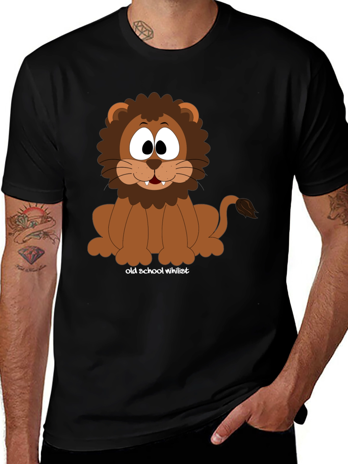 Cartoon Lion T-Shirt - Old School Nihilist