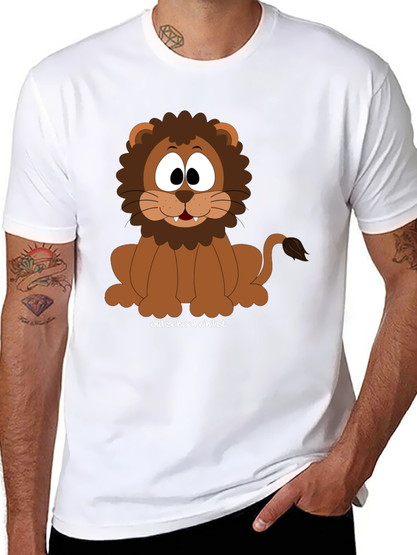 Cartoon Lion T-Shirt - Old School Nihilist