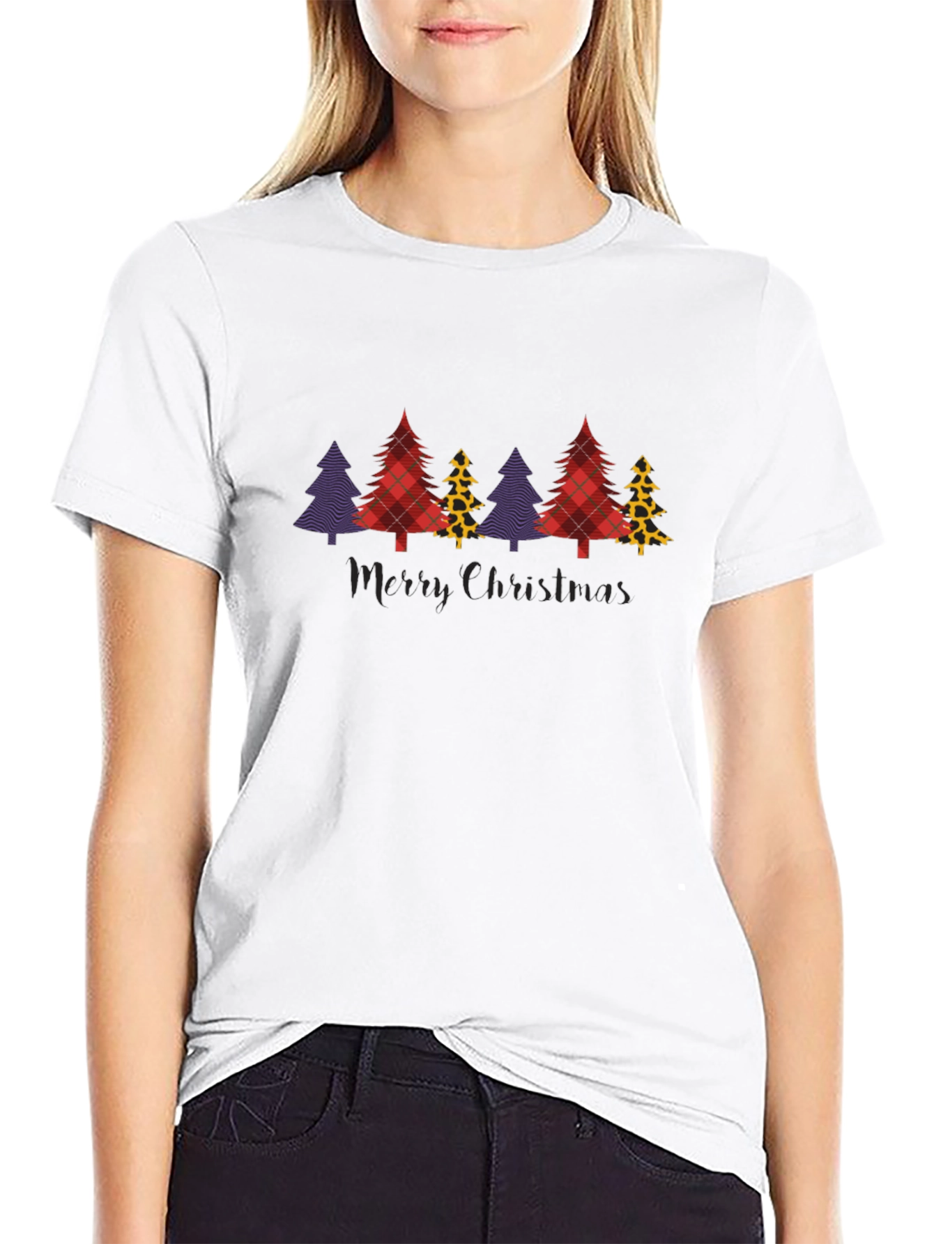 Merry Christmas Trees Graphic Tee - Unisex