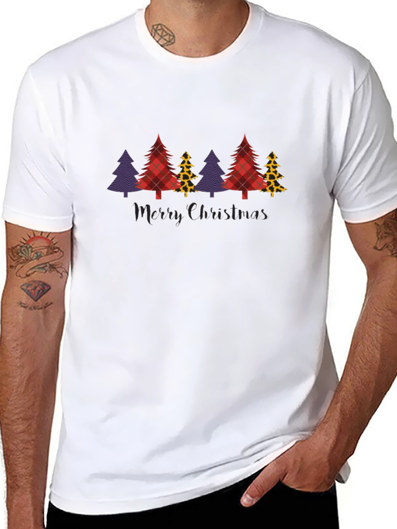 Merry Christmas Trees Graphic Tee - Unisex