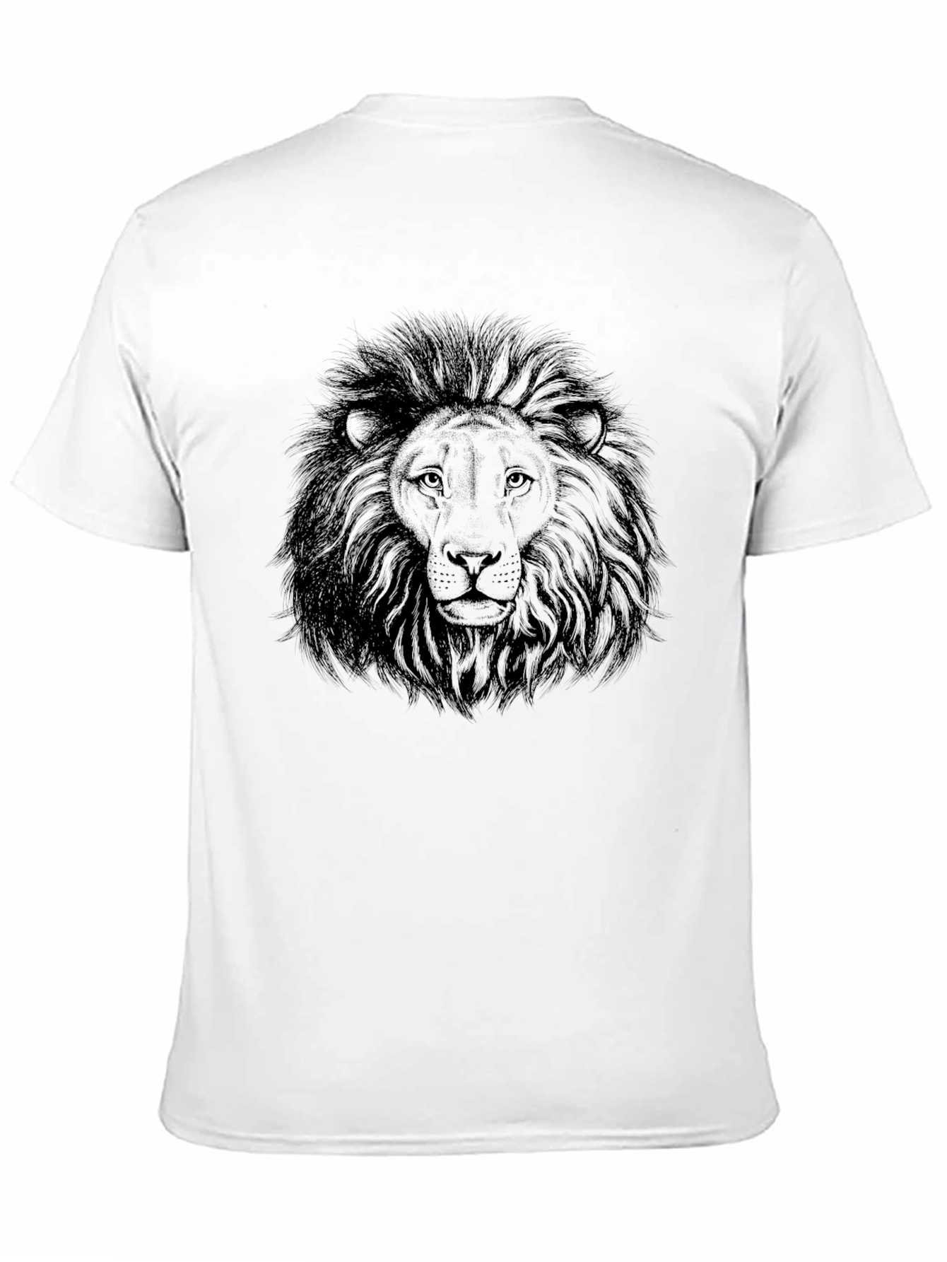 Lion Graphic Print Black T-Shirt
