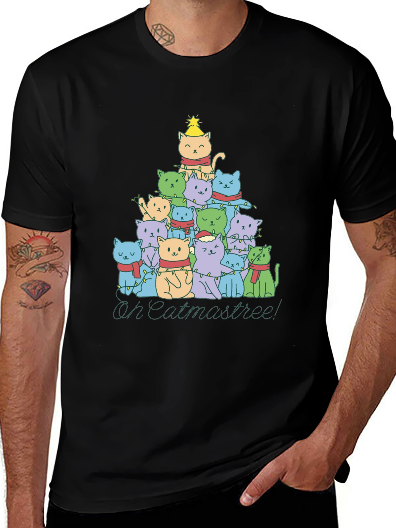 Oh Catmastree! Christmas Cats T-Shirt