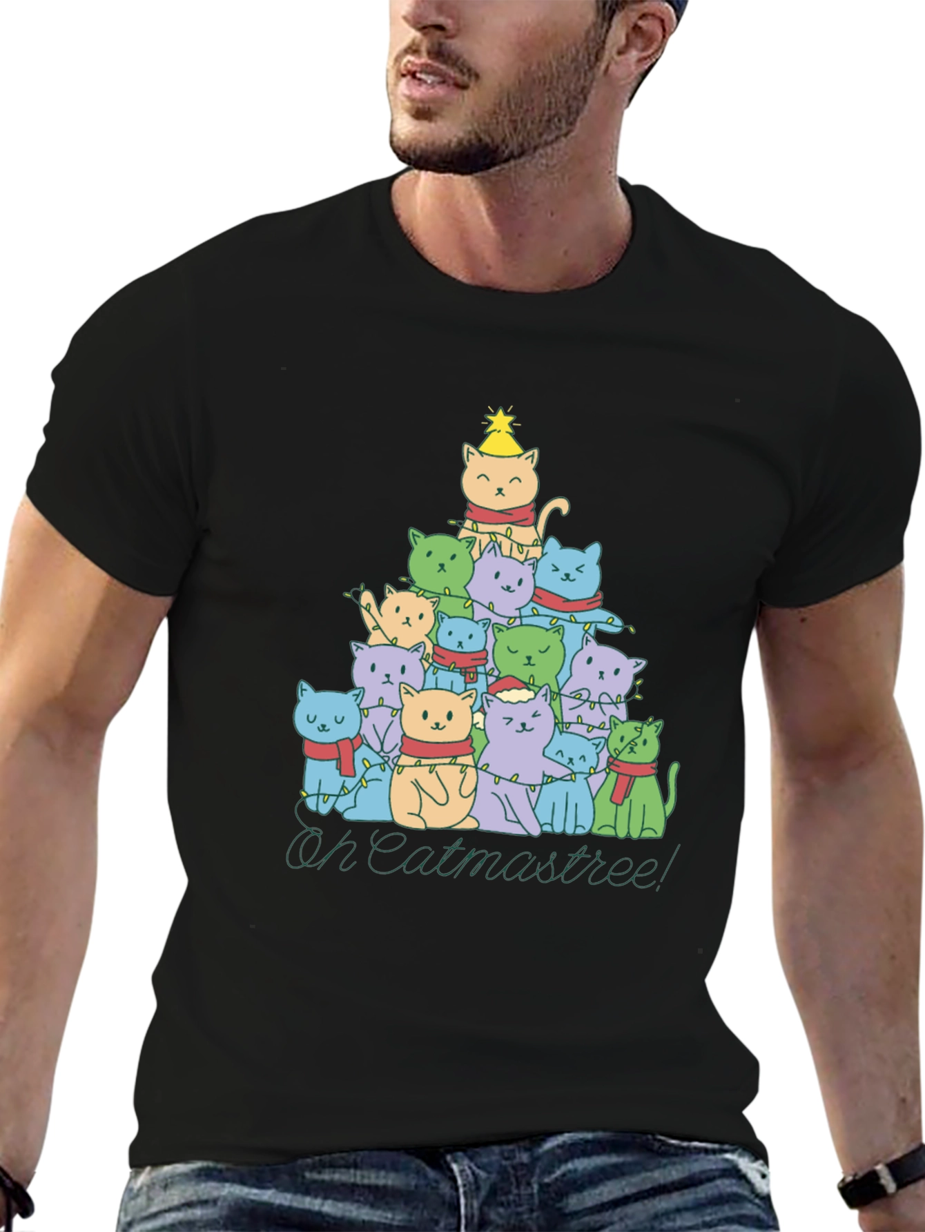 Oh Catmastree! Christmas Cats T-Shirt