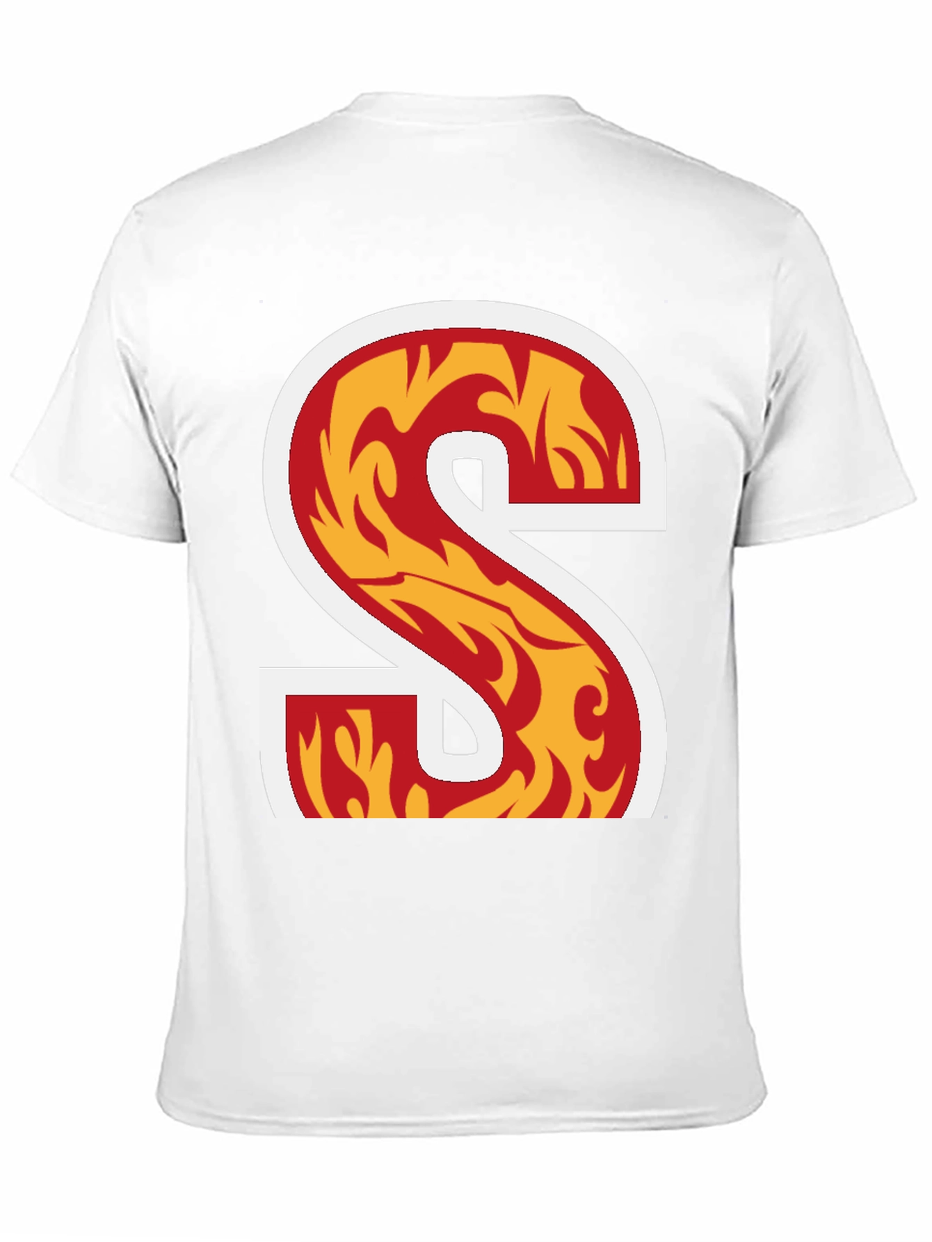 Fiery Letter S Graphic Tee - Bold Statement Shirt