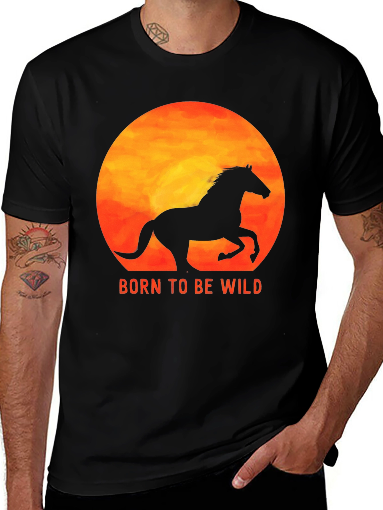 Born to Be Wild Horse Graphic Tee