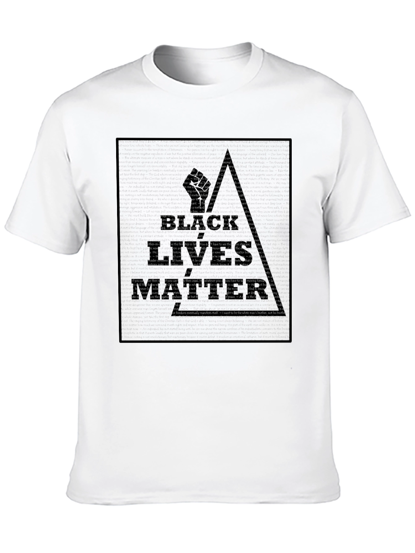 Text Art Graphic Tee - Black Cotton Blend Shirt