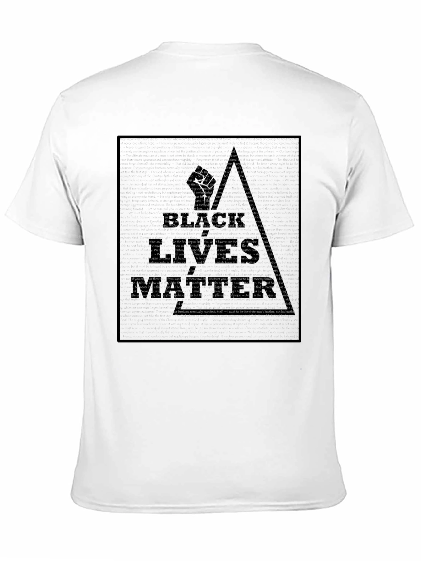 Text Art Graphic Tee - Black Cotton Blend Shirt