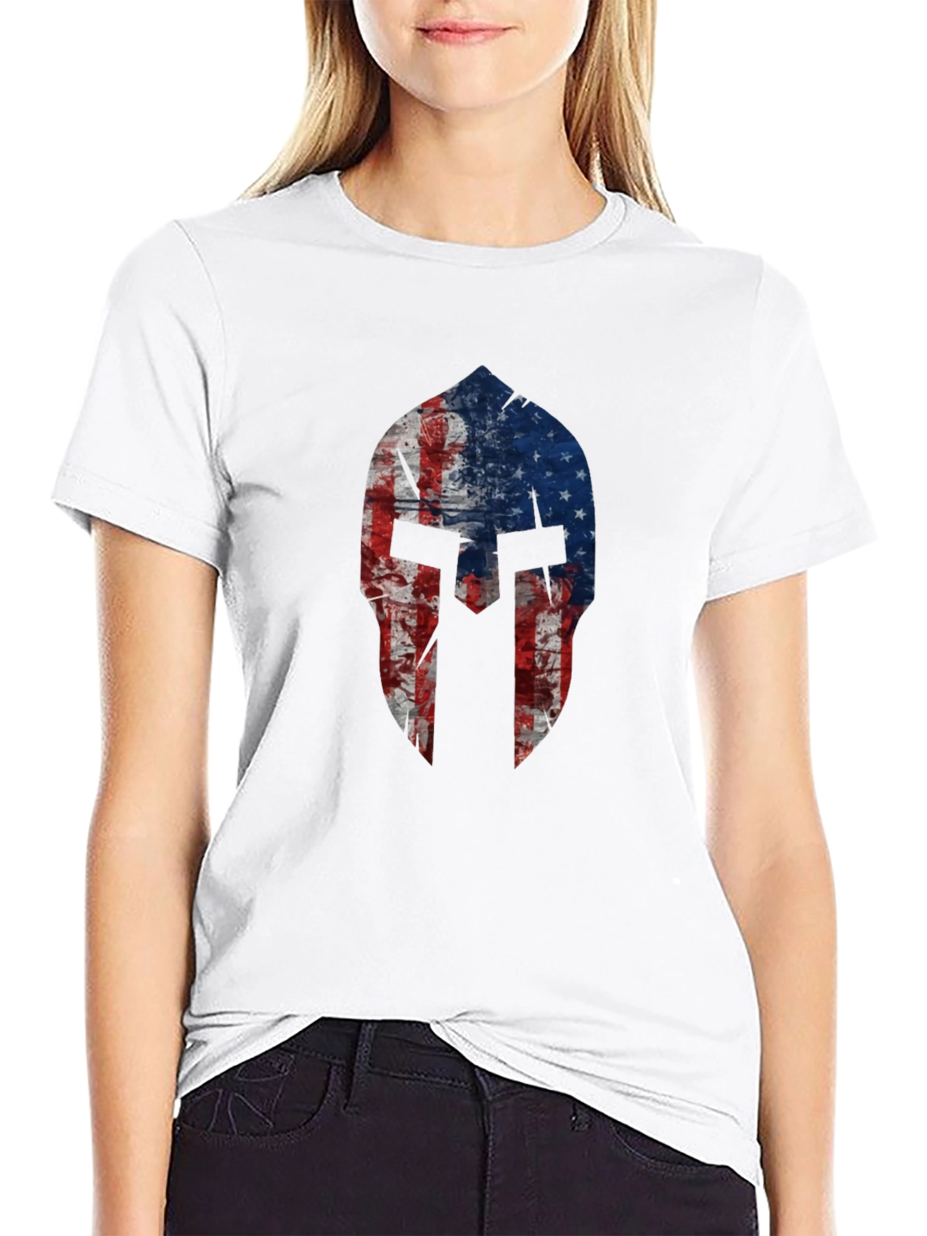 American Spartan Helmet Graphic T-Shirt