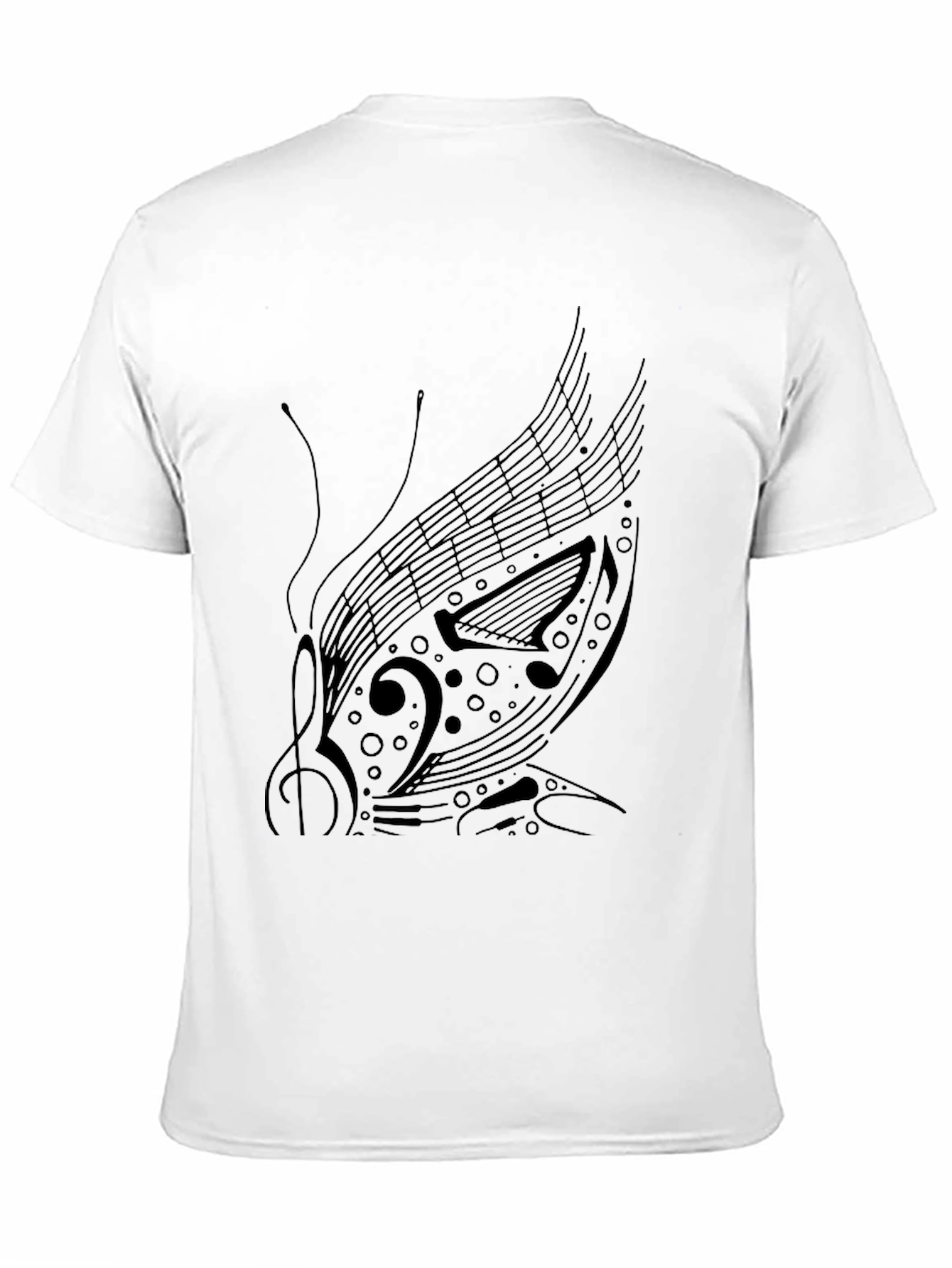 Musical Butterfly Graphic Tee - Black