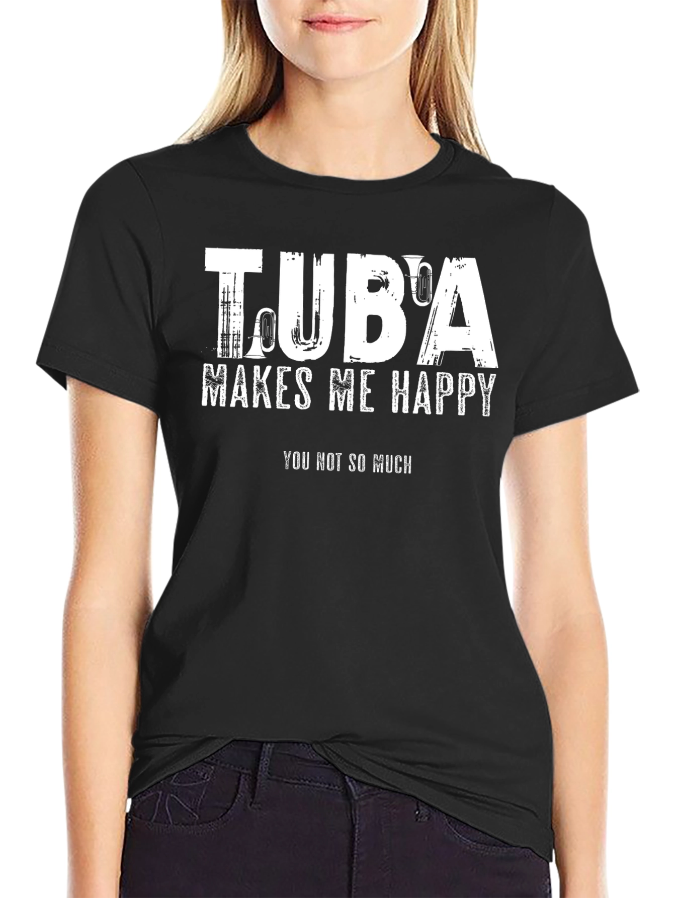 Tuba Makes Me Happy Graphic T-Shirt