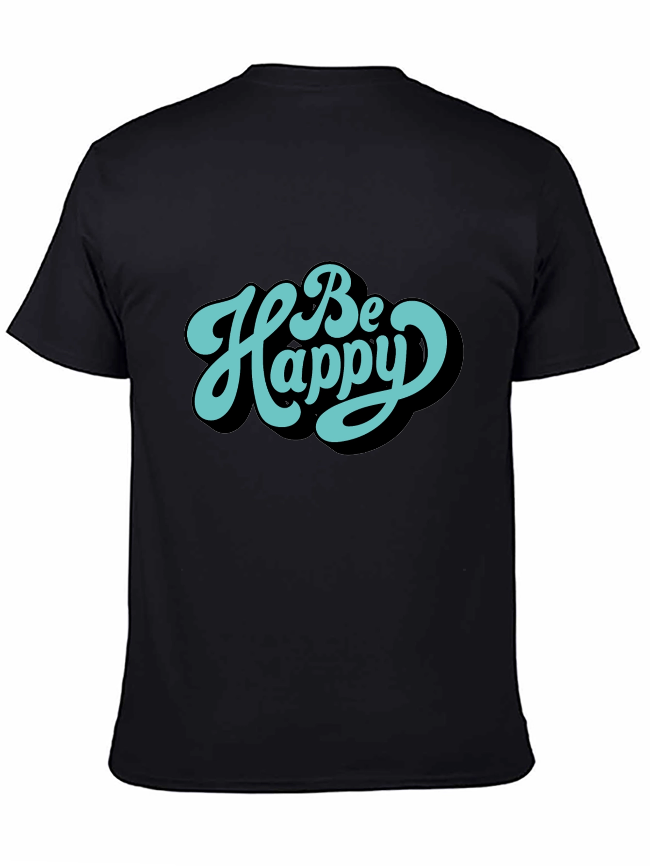 Be Happy Graphic Tee - Trendy Casual Shirt