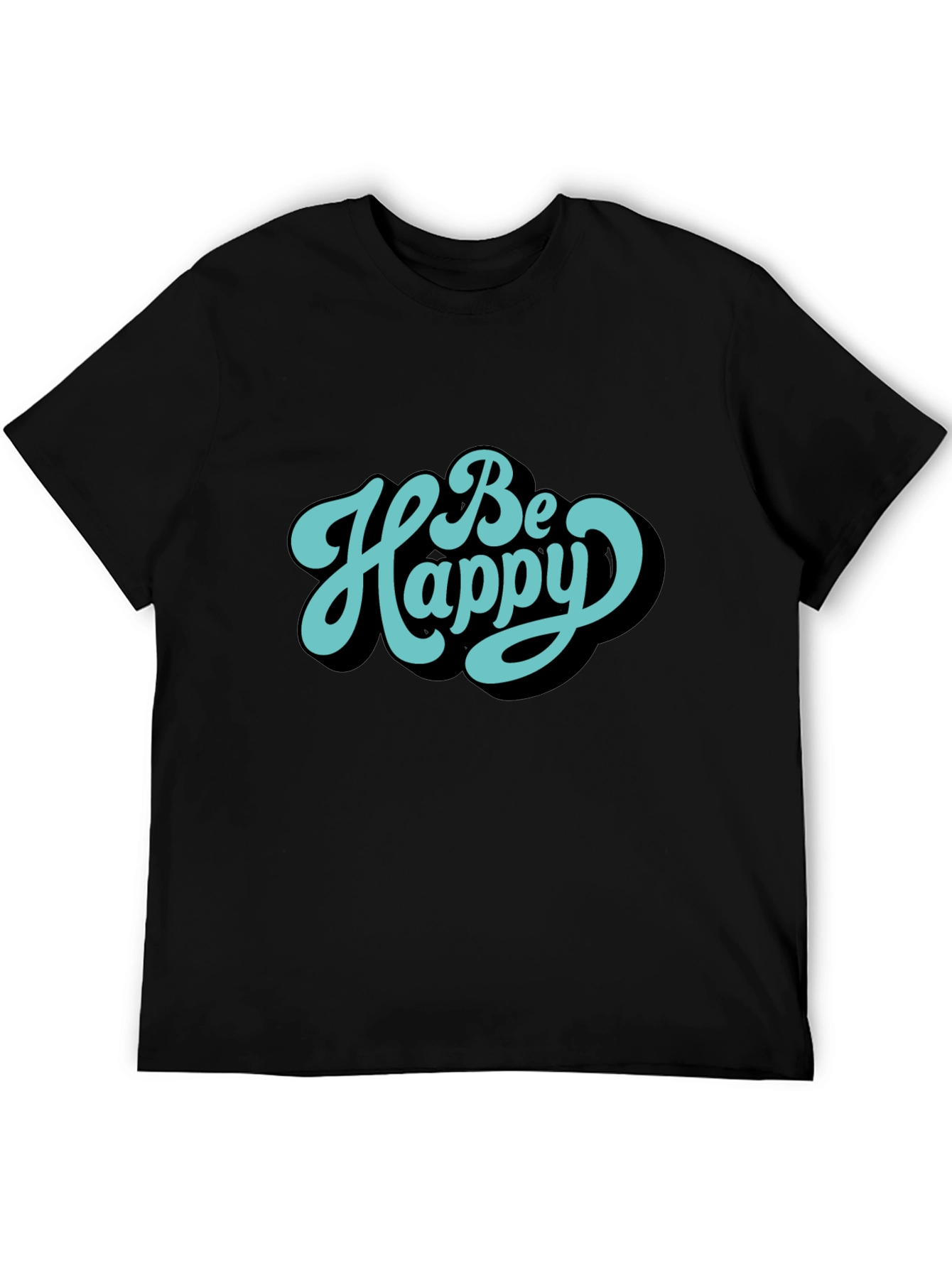 Be Happy Graphic Tee - Trendy Casual Shirt