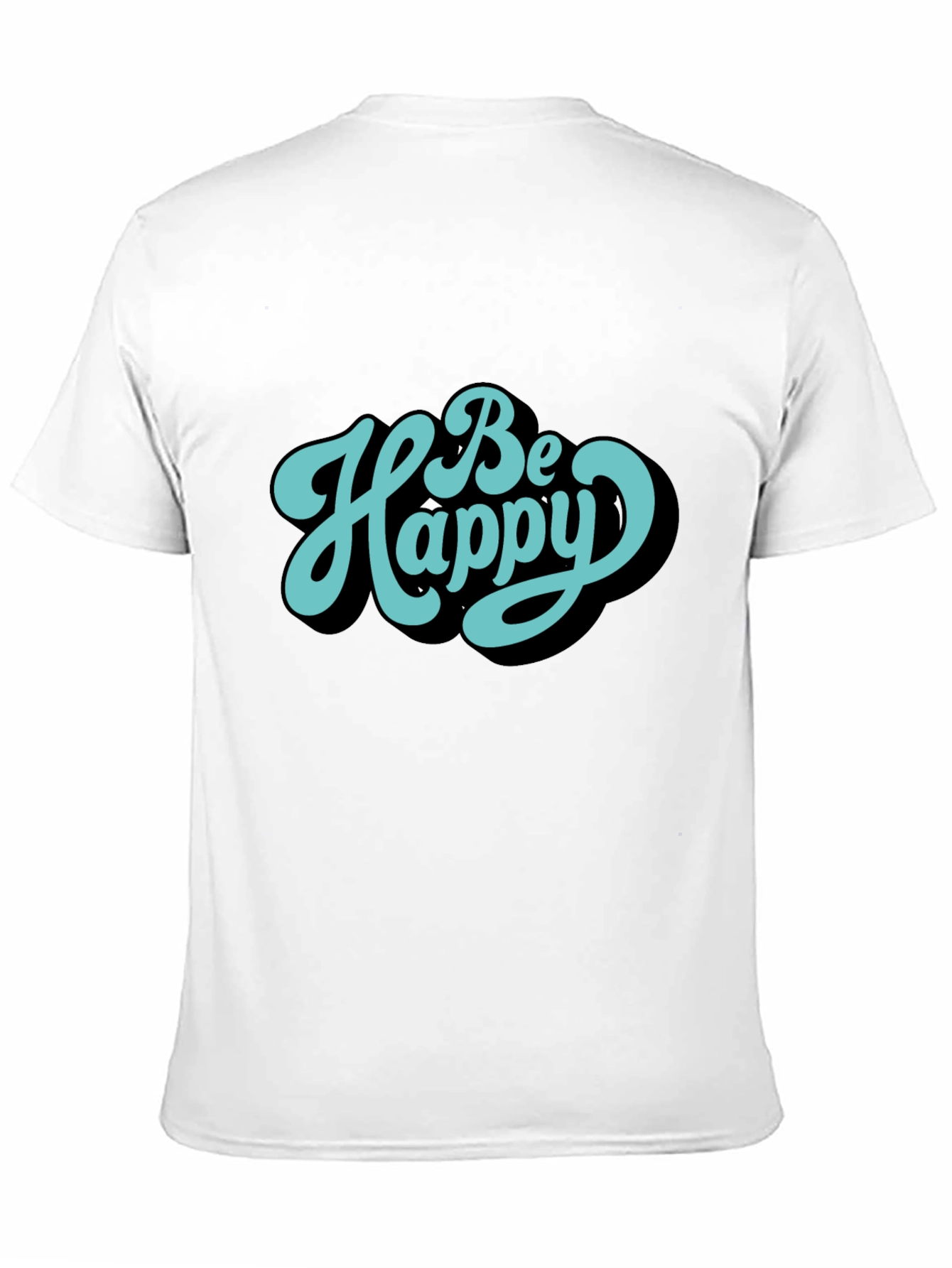 Be Happy Graphic Tee - Trendy Casual Shirt