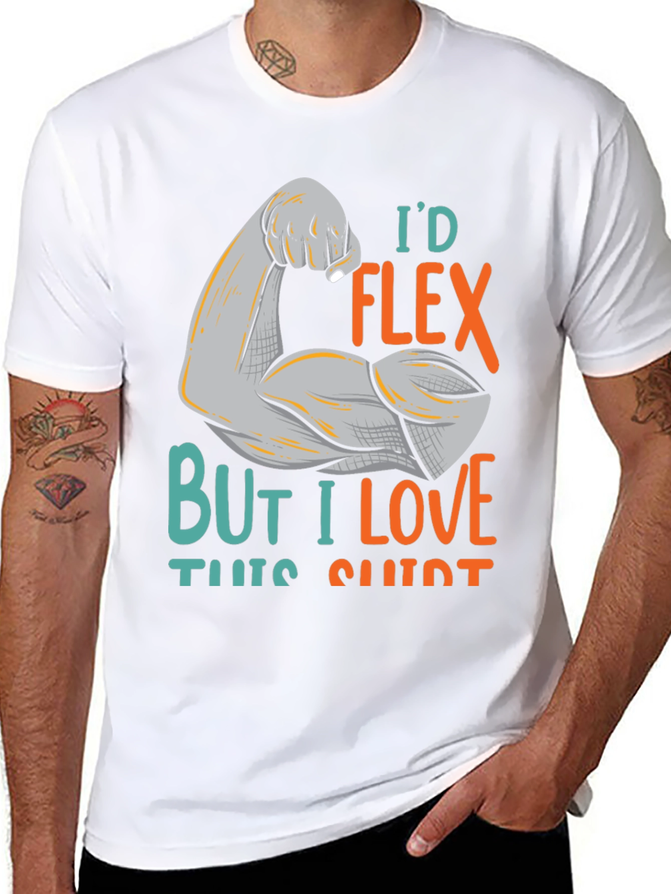 Id Flex But I Love This Shirt Graphic Tee