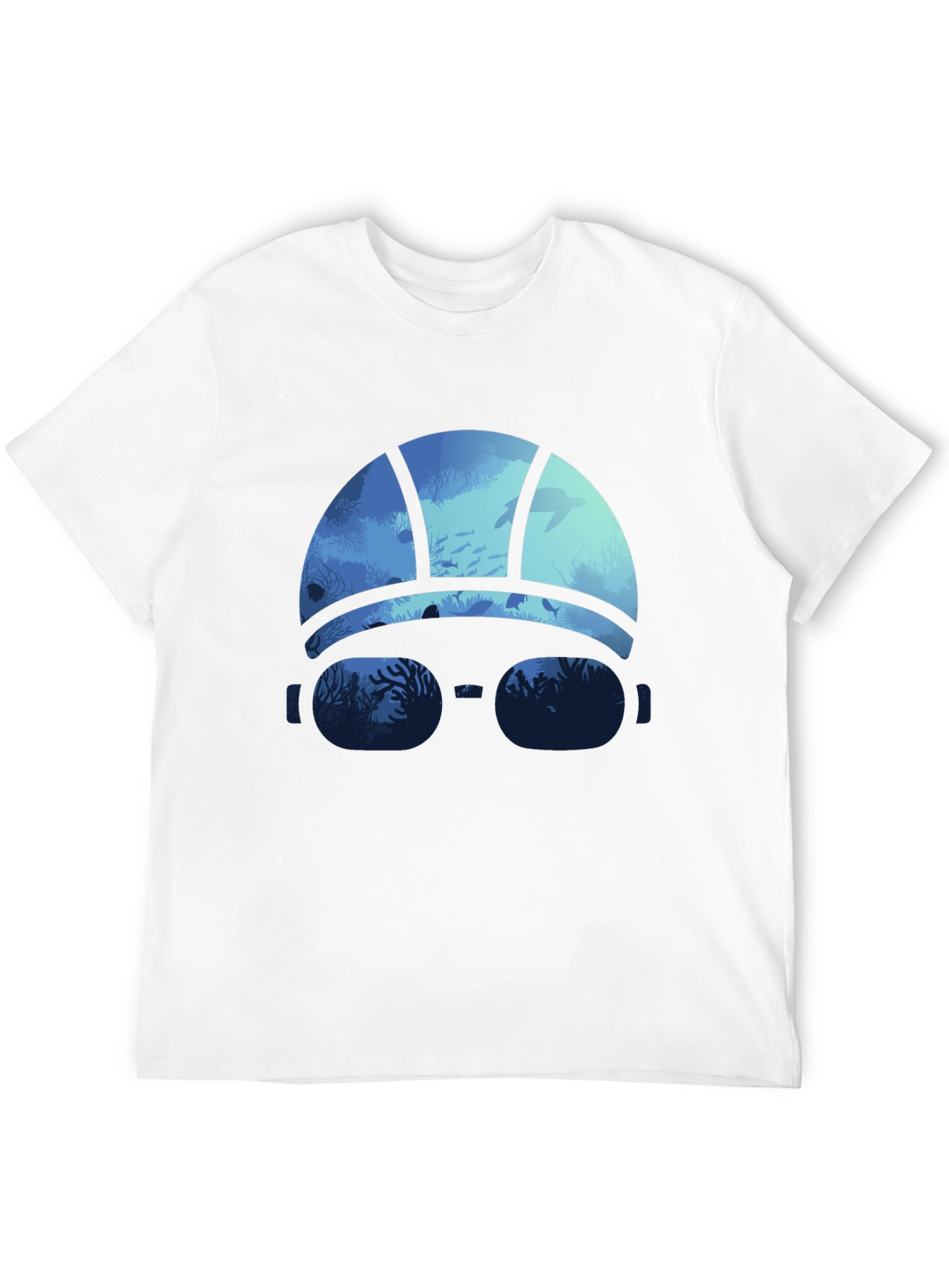 Ocean Diver Graphic Tee - Black Cotton T-Shirt
