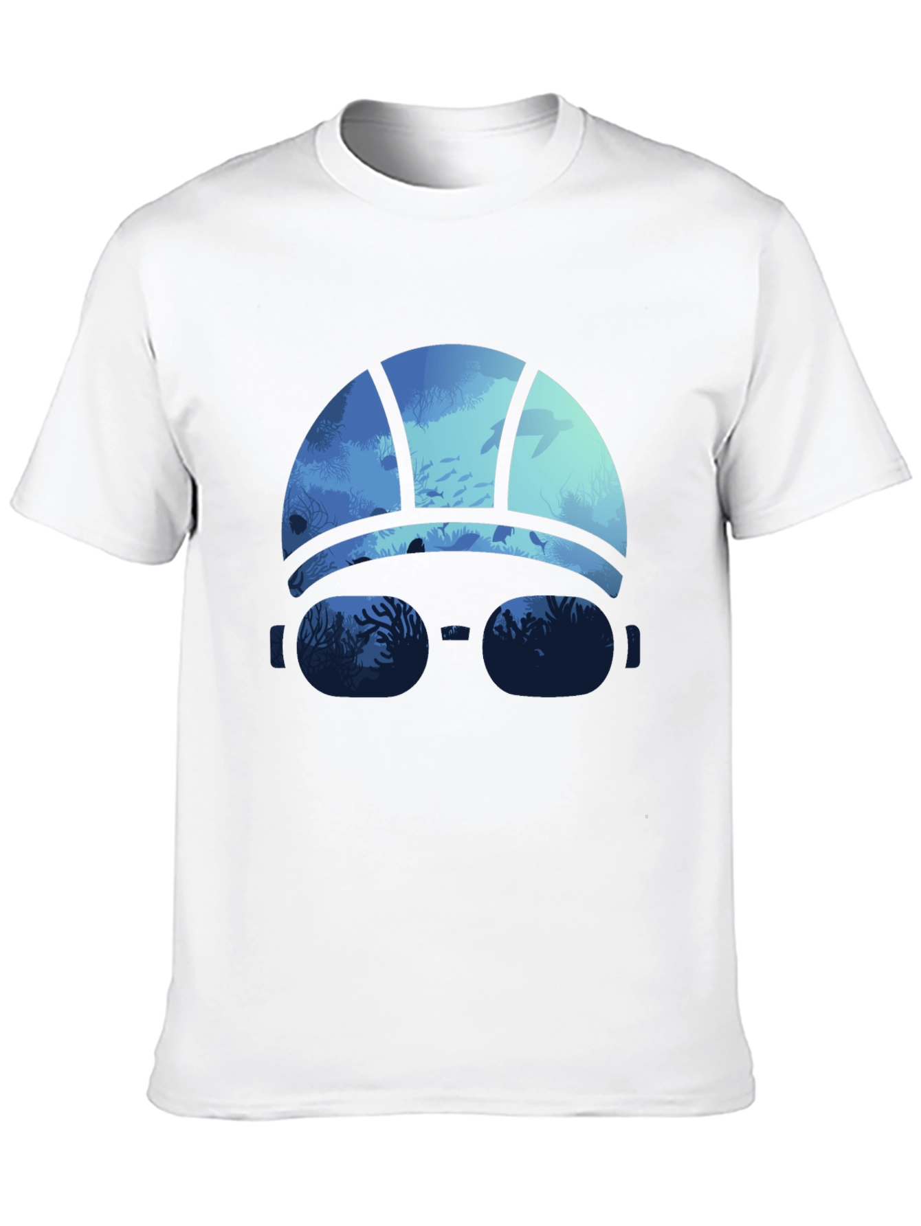 Ocean Diver Graphic Tee - Black Cotton T-Shirt
