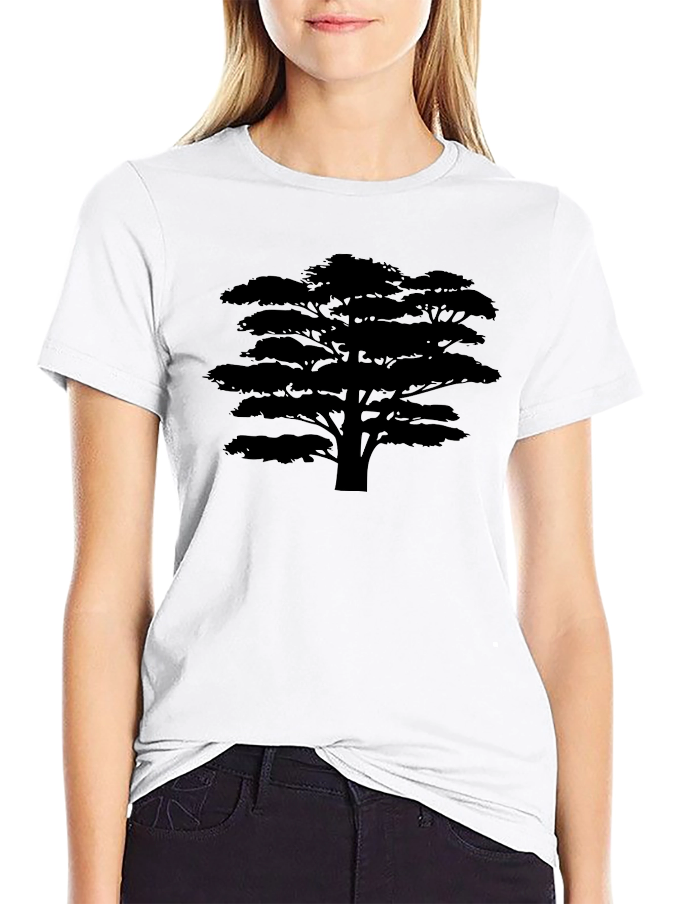 Silhouette Tree Graphic Black T-Shirt