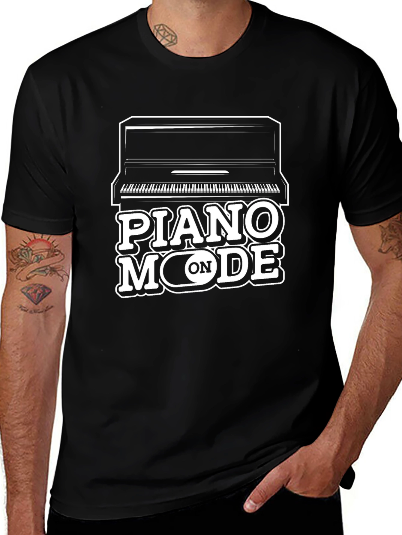 Piano Mode On T-Shirt - Music Lover Tee