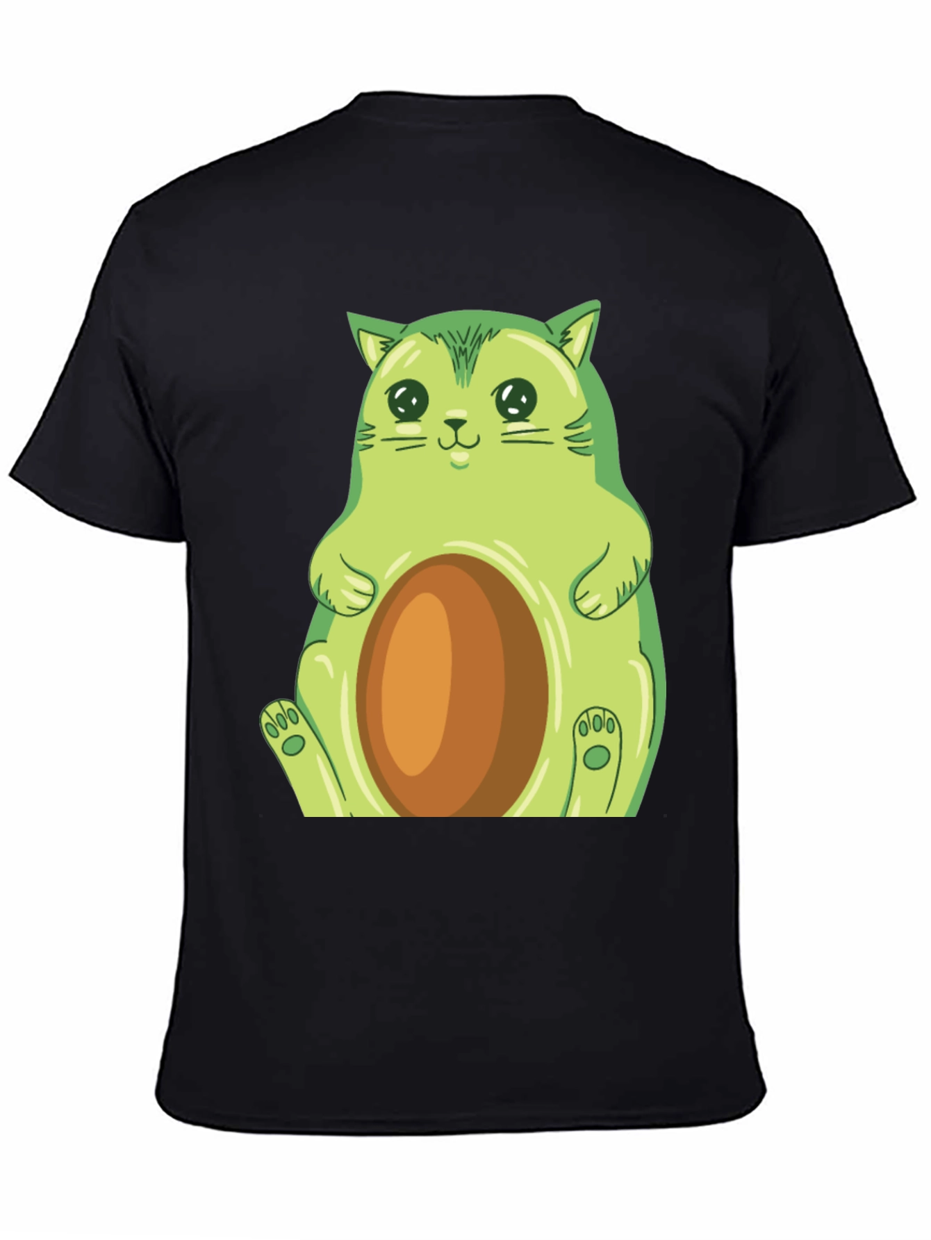 Avocado Cat Graphic T-Shirt - Cute & Comfy!