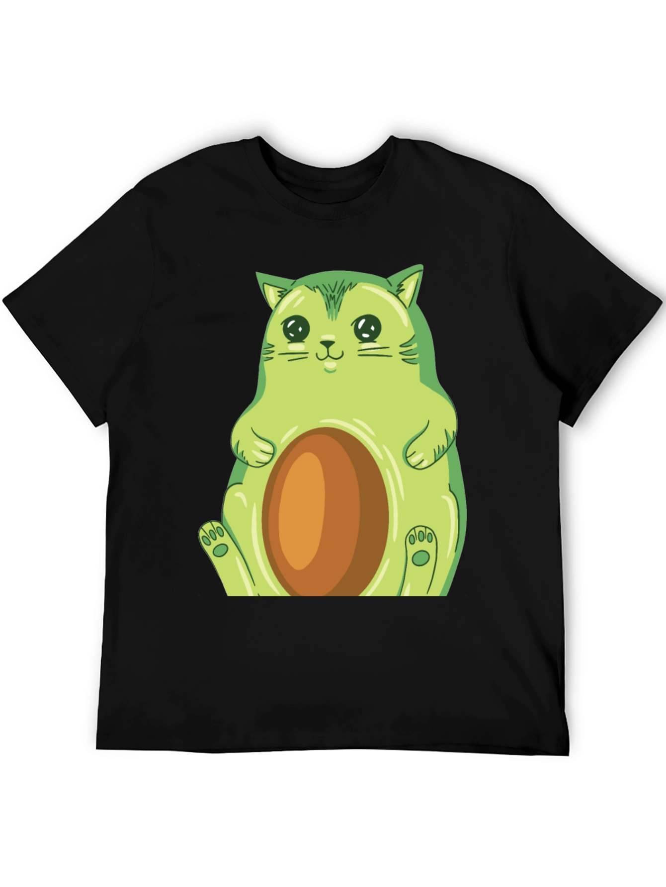 Avocado Cat Graphic T-Shirt - Cute & Comfy!
