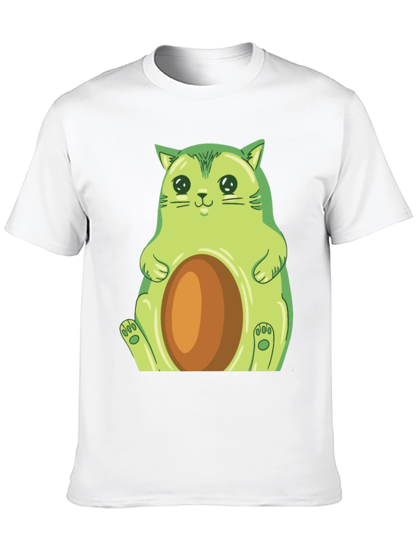 Avocado Cat Graphic T-Shirt - Cute & Comfy!