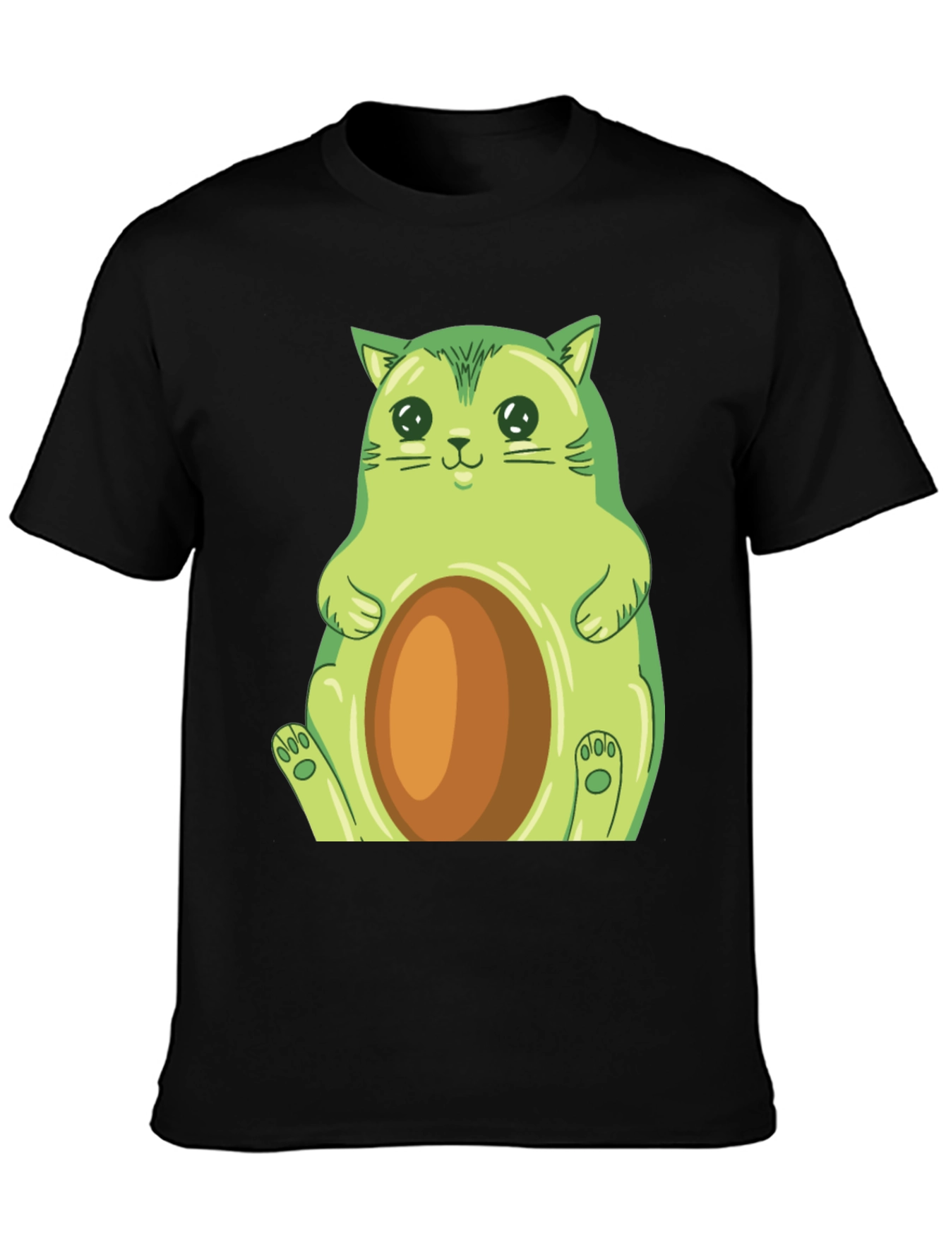 Avocado Cat Graphic T-Shirt - Cute & Comfy!