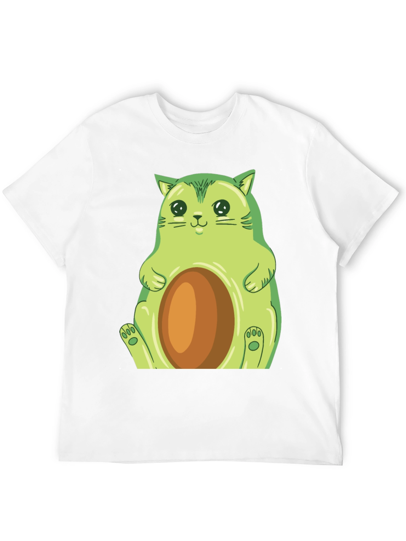 Avocado Cat Graphic T-Shirt - Cute & Comfy!