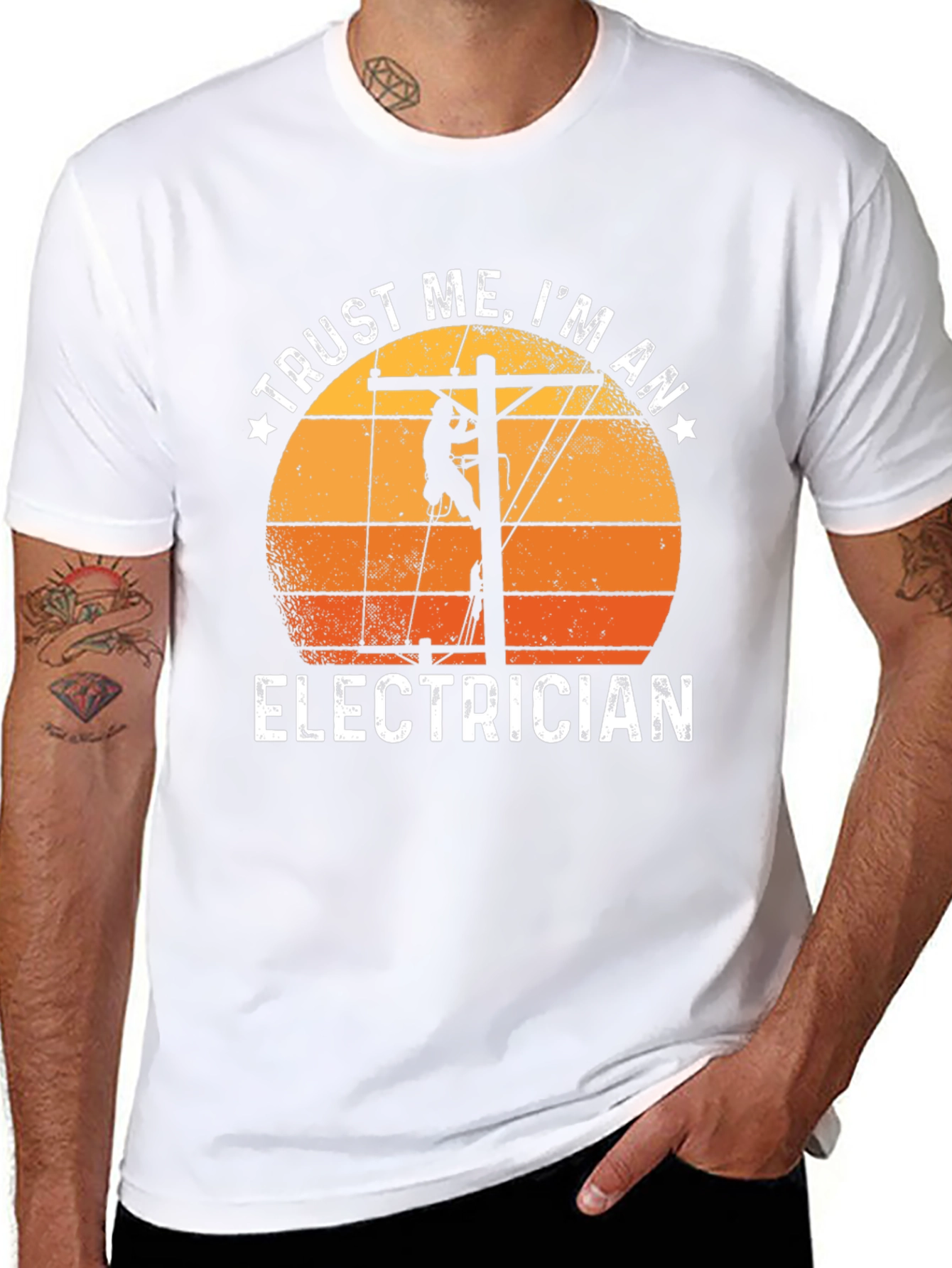 Trust Me Im An Electrician Black T-Shirt