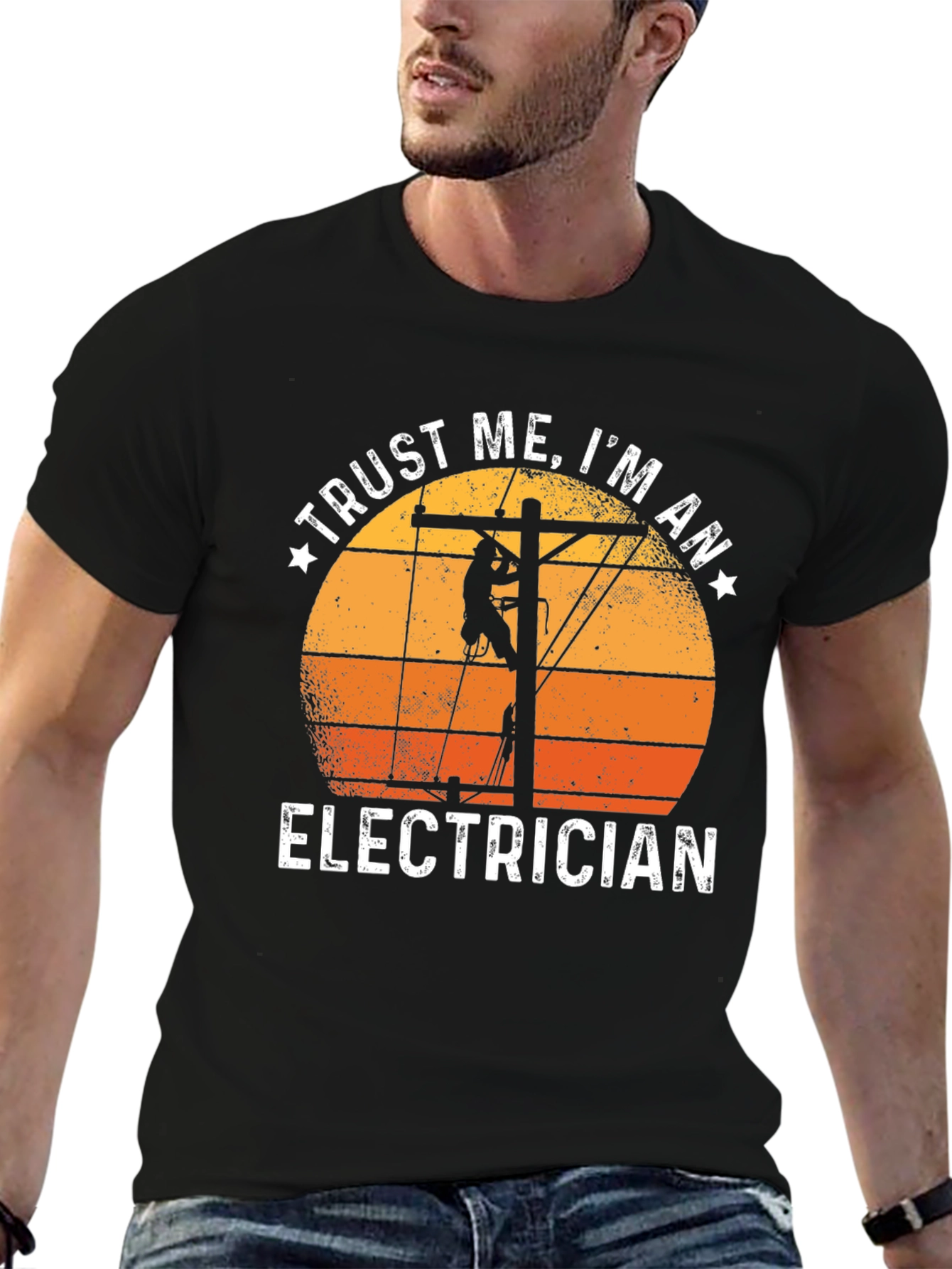 Trust Me Im An Electrician Black T-Shirt